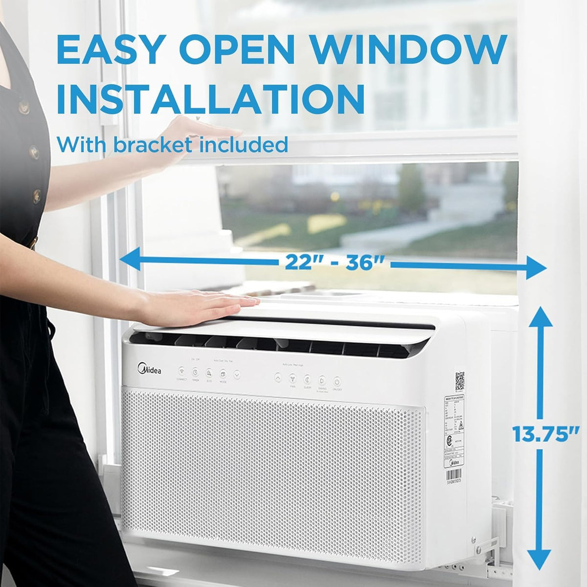 12,000 BTU U-Shaped Smart Inverter Window Air Conditioner M867921