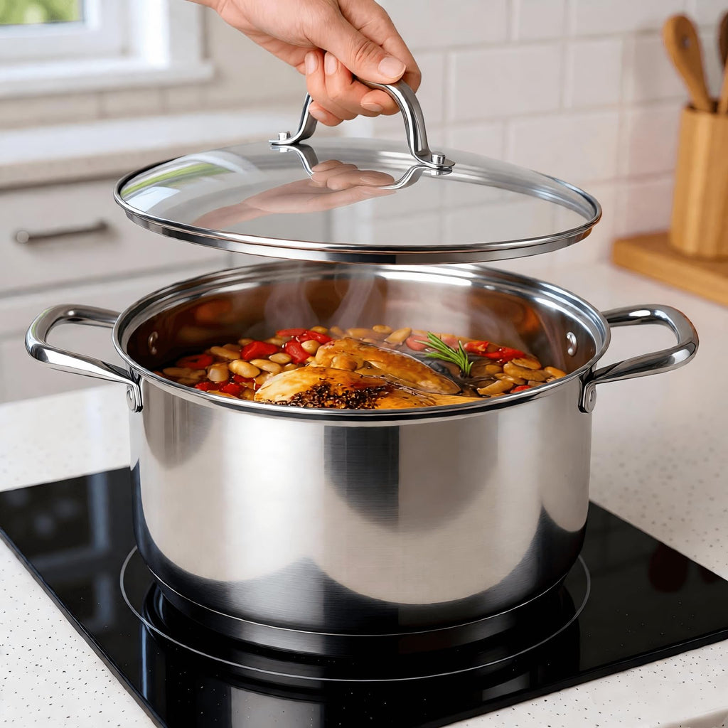 10 Quart Stainless Steel Stock Pot with Lid Q82711