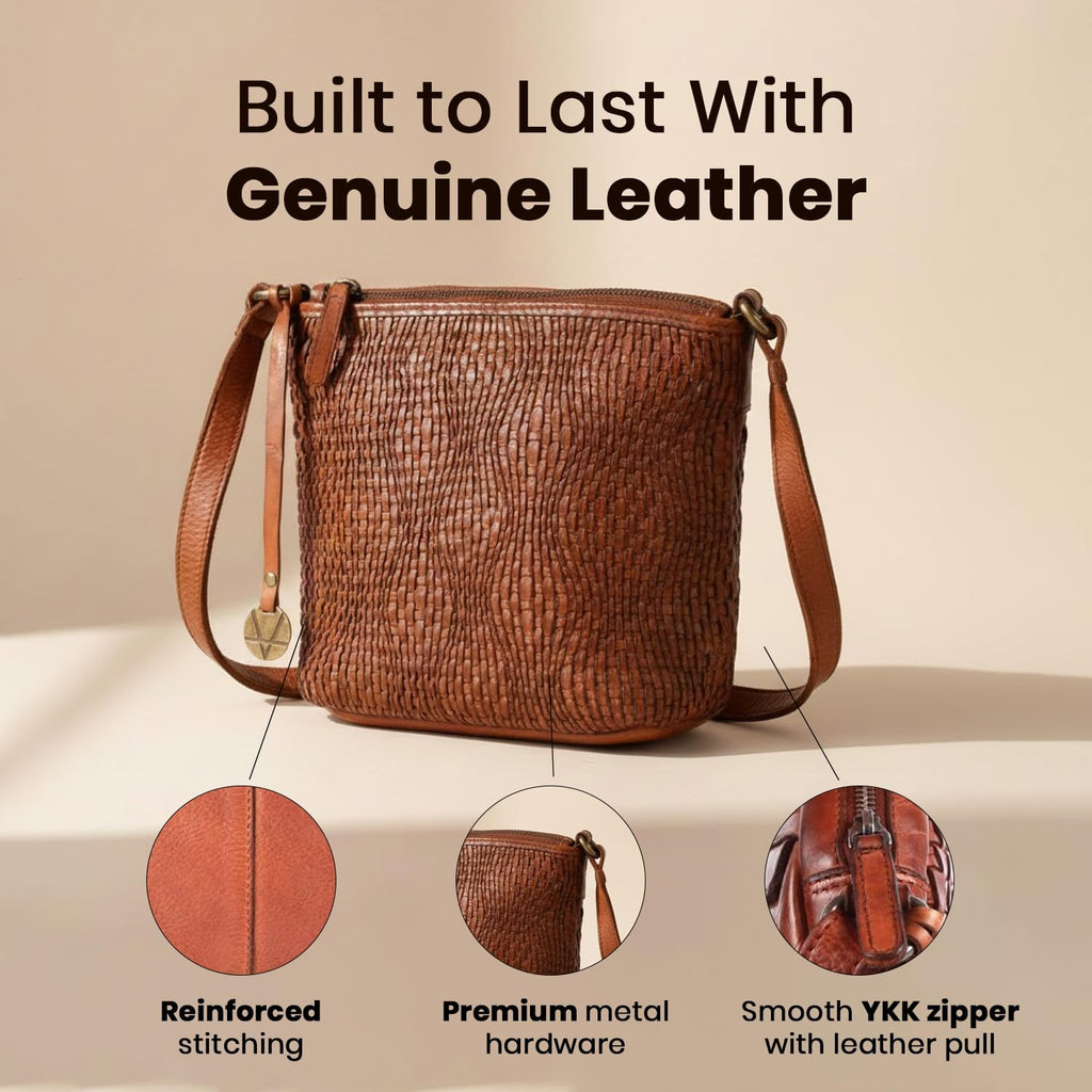 Genuine Leather Crossbody Sling Bag J245414