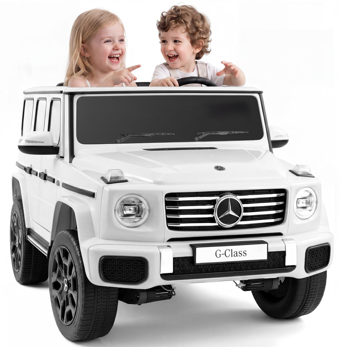 24v 2 Seater Kids Ride on Car with Remote Control White D214787