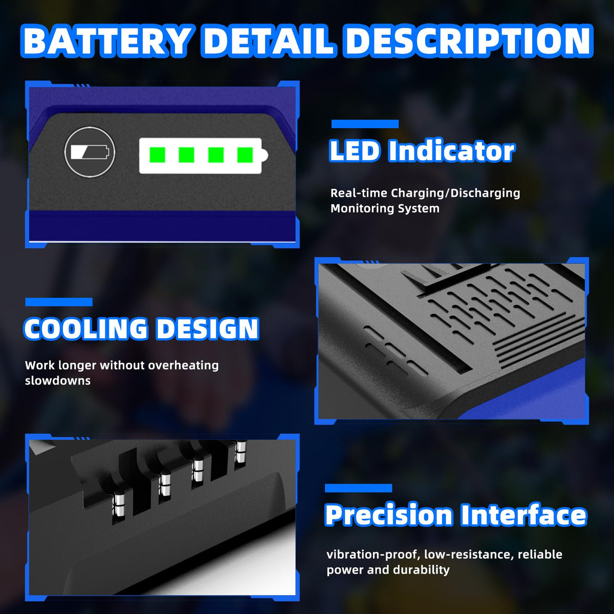40V 4.0Ah Rechargeable Lithium-Ion Battery T7500