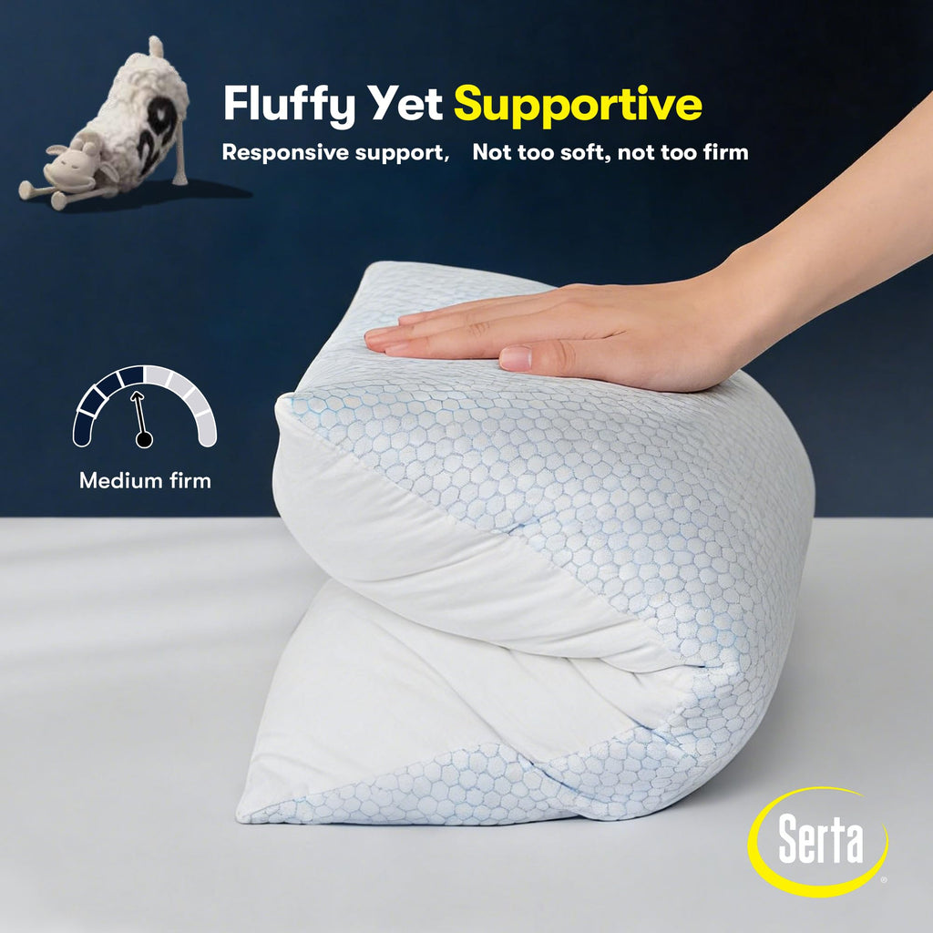 Queen Size Set of 2 Cooling Bed Pillows N7798