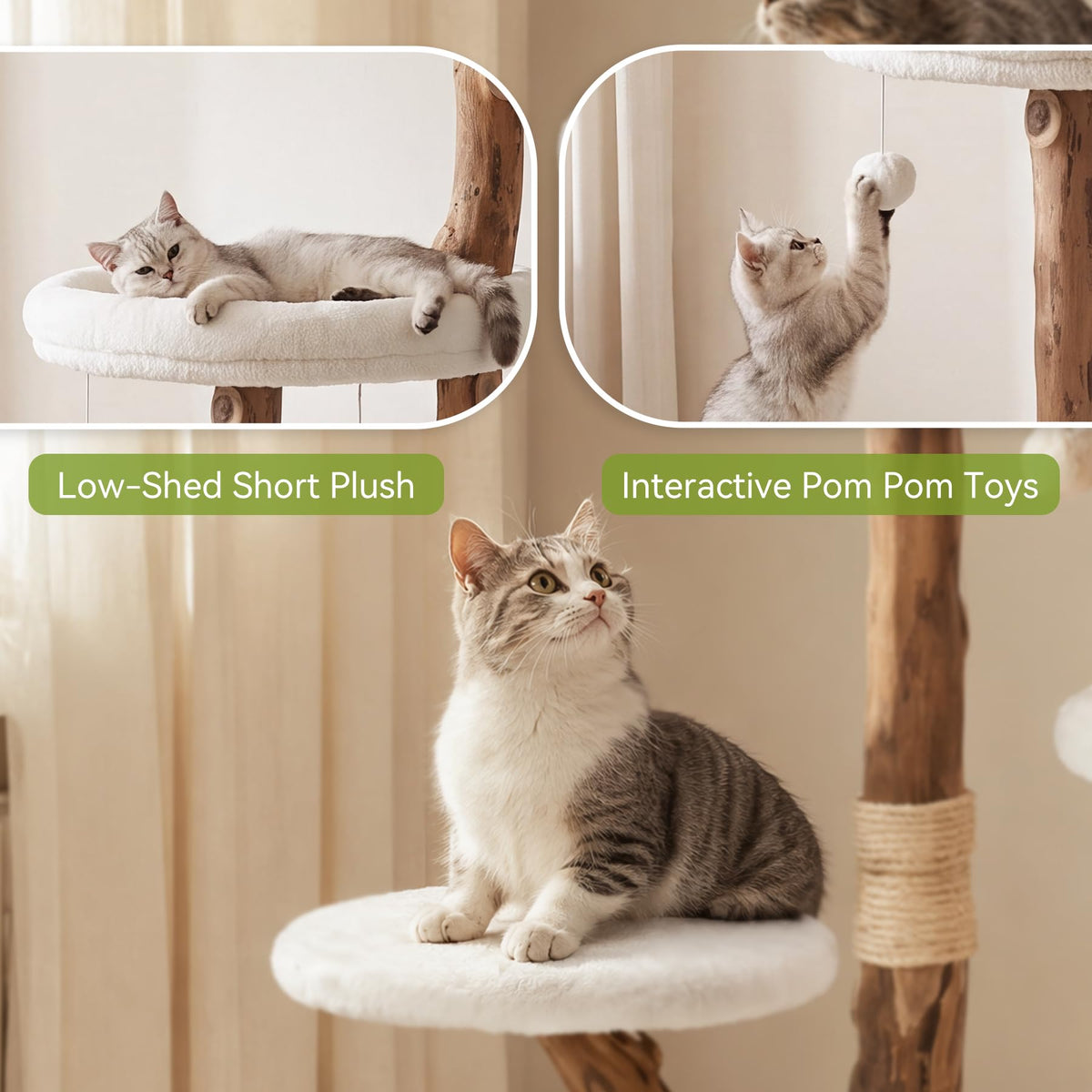 Cat Tree Tower with Scratching Post U732788