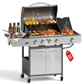 4 Burner Propane Gas Grill with Infrared Side Burner Y32089