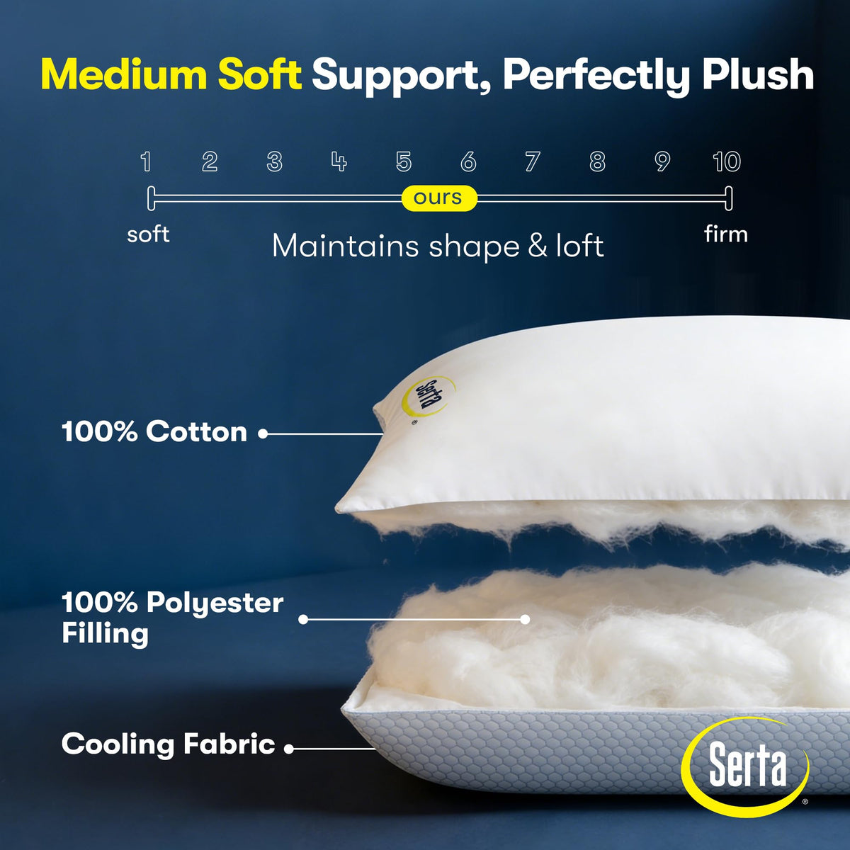 Queen Size Set of 2 Cooling Bed Pillows N7798