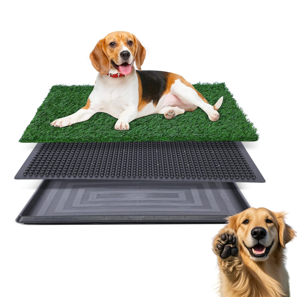 Artificial Grass Dog Potty Pad with Tray 20x30 inch E649797