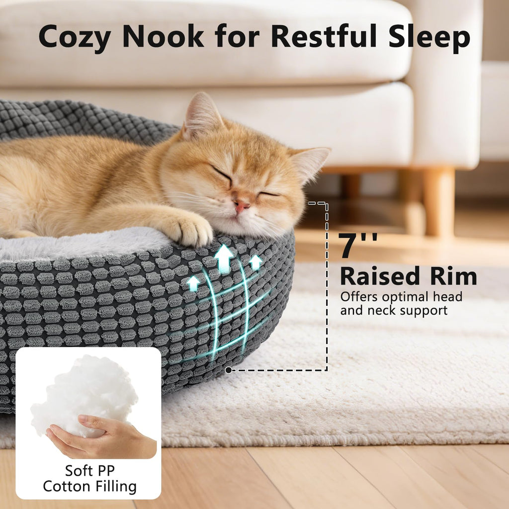 Small Dog Bed with Attached Blanket, 23inch J396