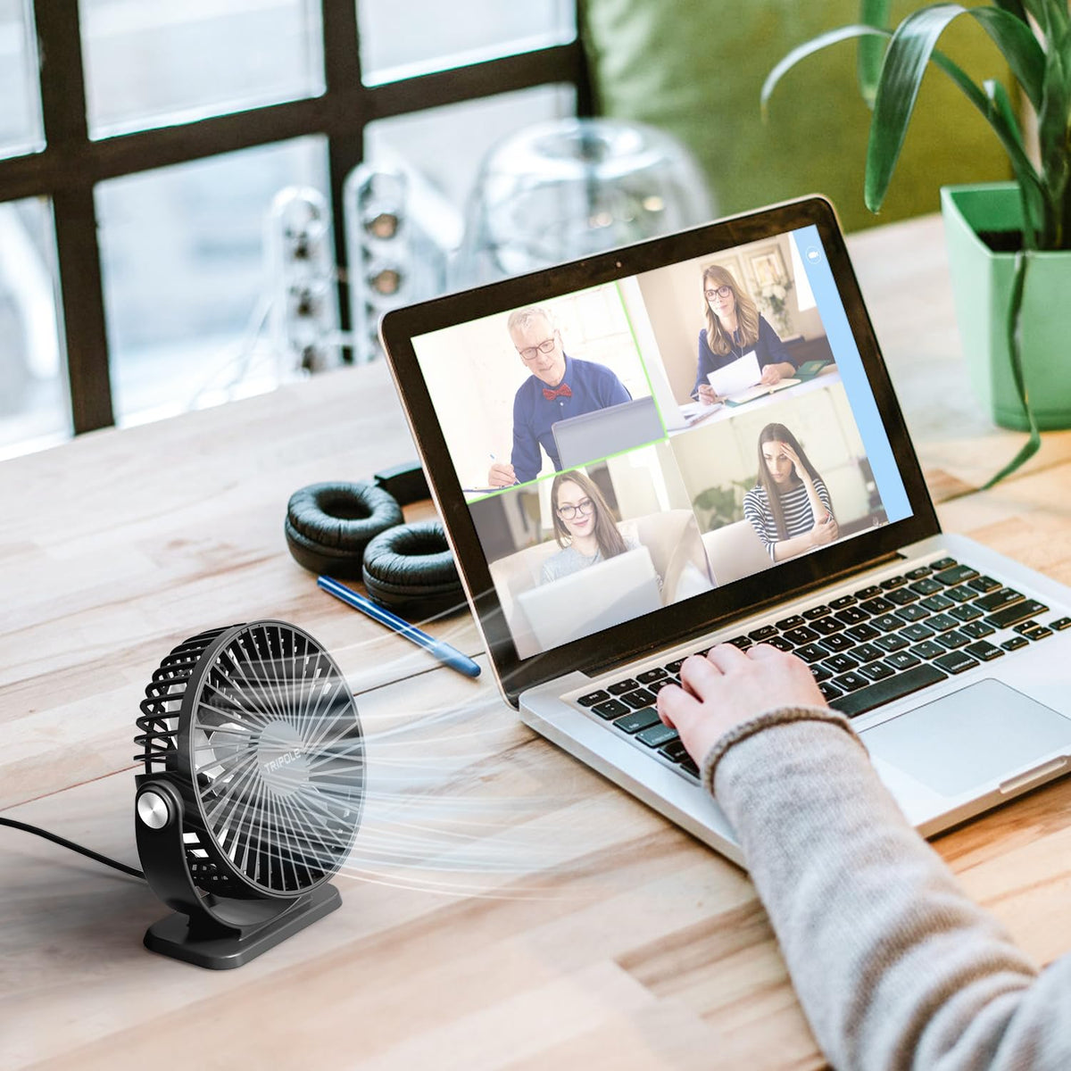 2 Pack USB Powered Mini Portable Desk Fan N55395