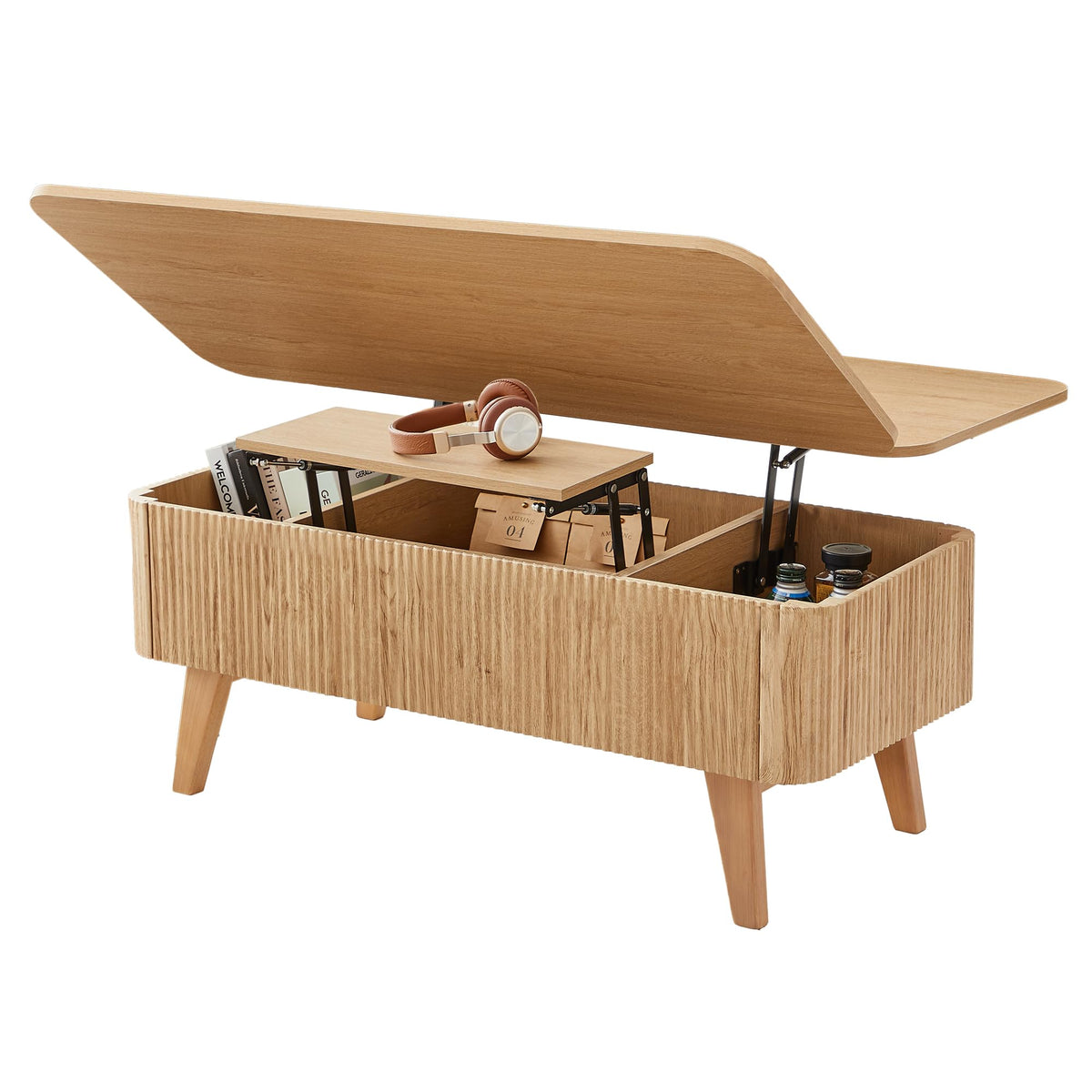 3 in 1 Lift Top Convertible Coffee Table with Storage L2241