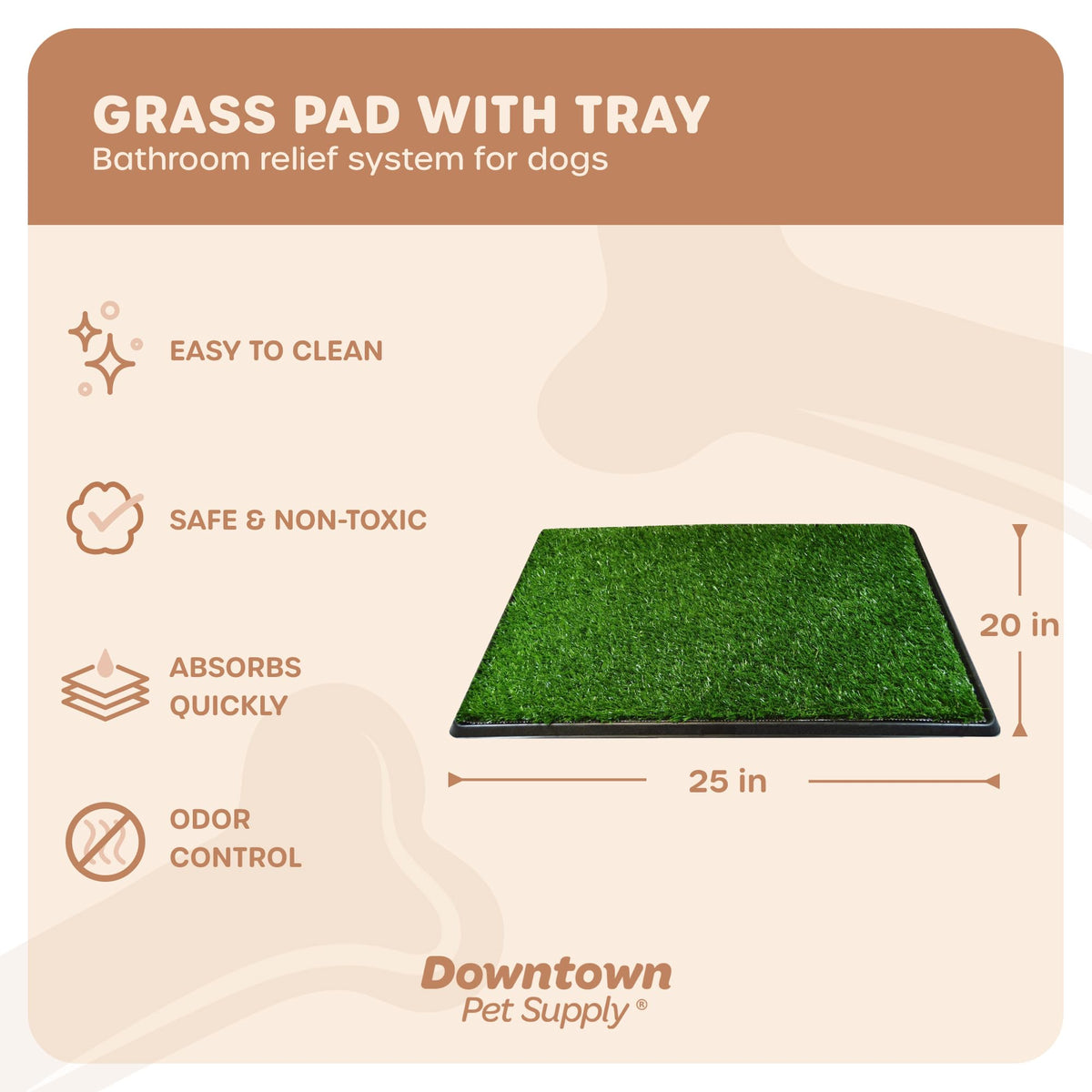 Dog Grass Pad with Tray 20 x 25 I7857