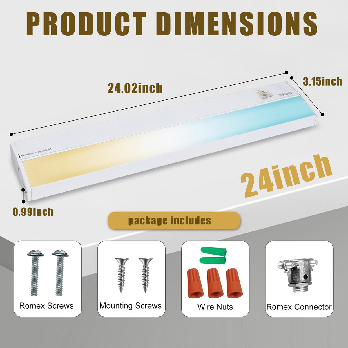 24in 18W LED Under Cabinet Lighting O466