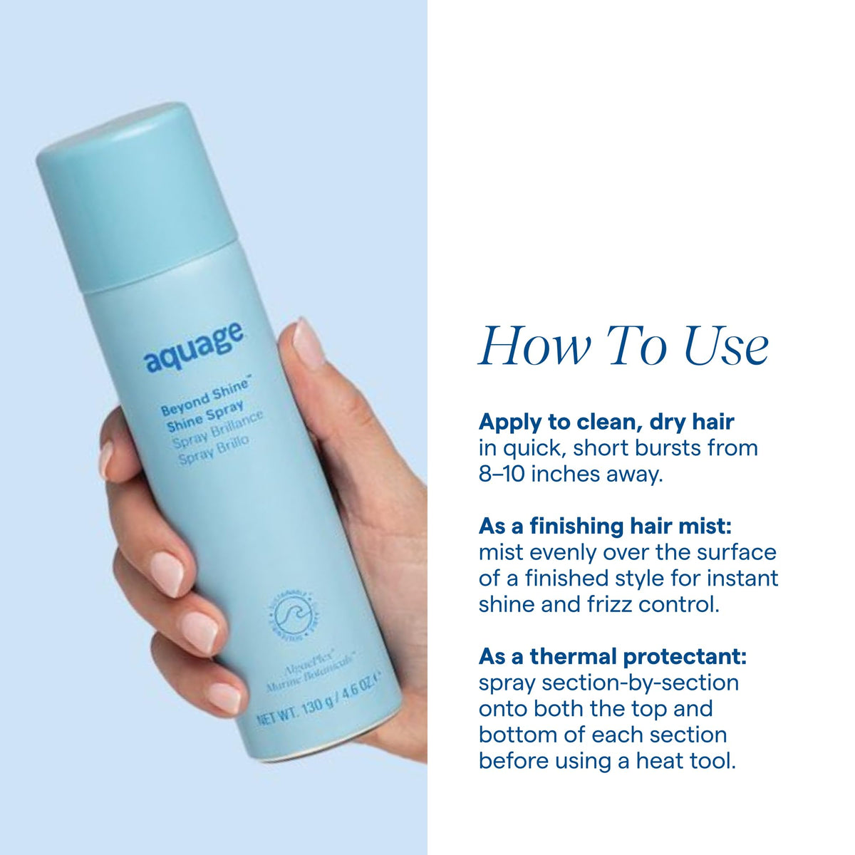 Shine Spray & Heat Protectant Hair Mist, 4.6 oz X245