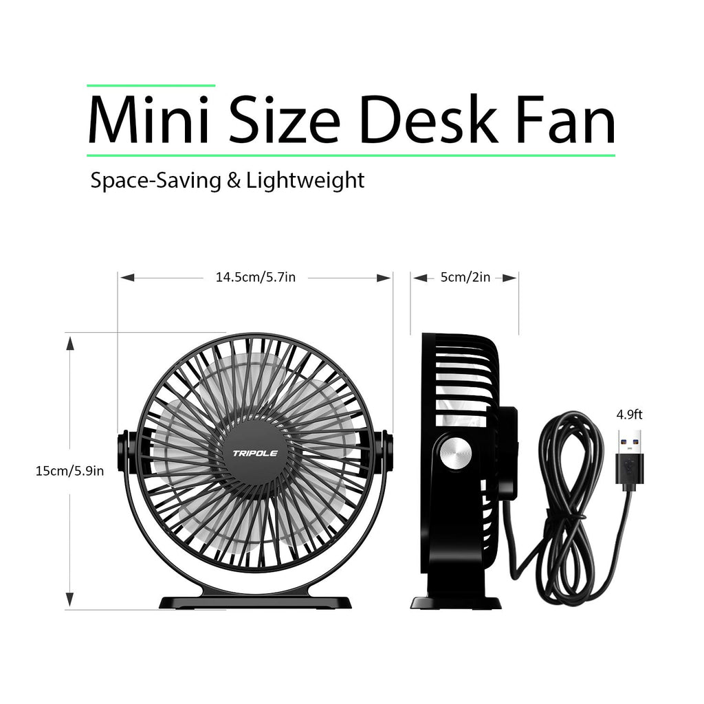 2 Pack USB Powered Mini Portable Desk Fan N55395