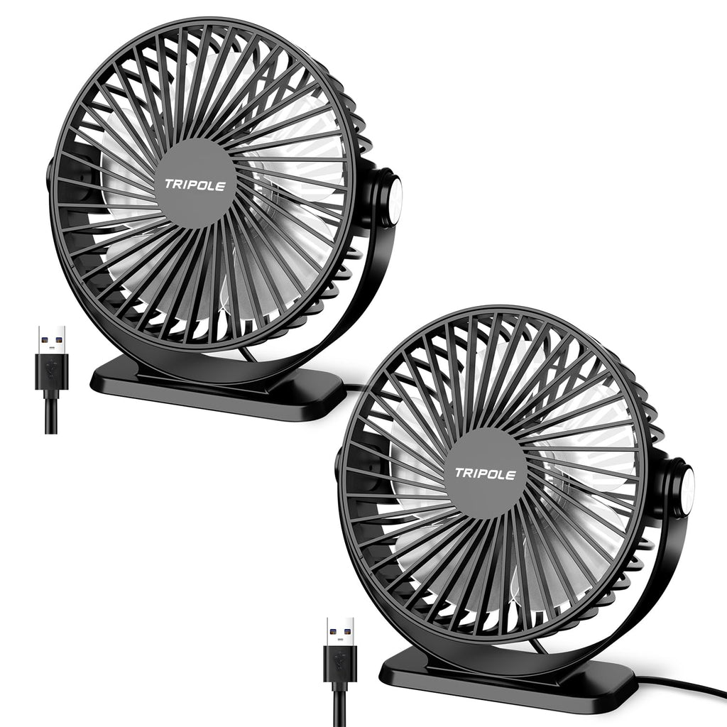 2 Pack USB Powered Mini Portable Desk Fan N55395