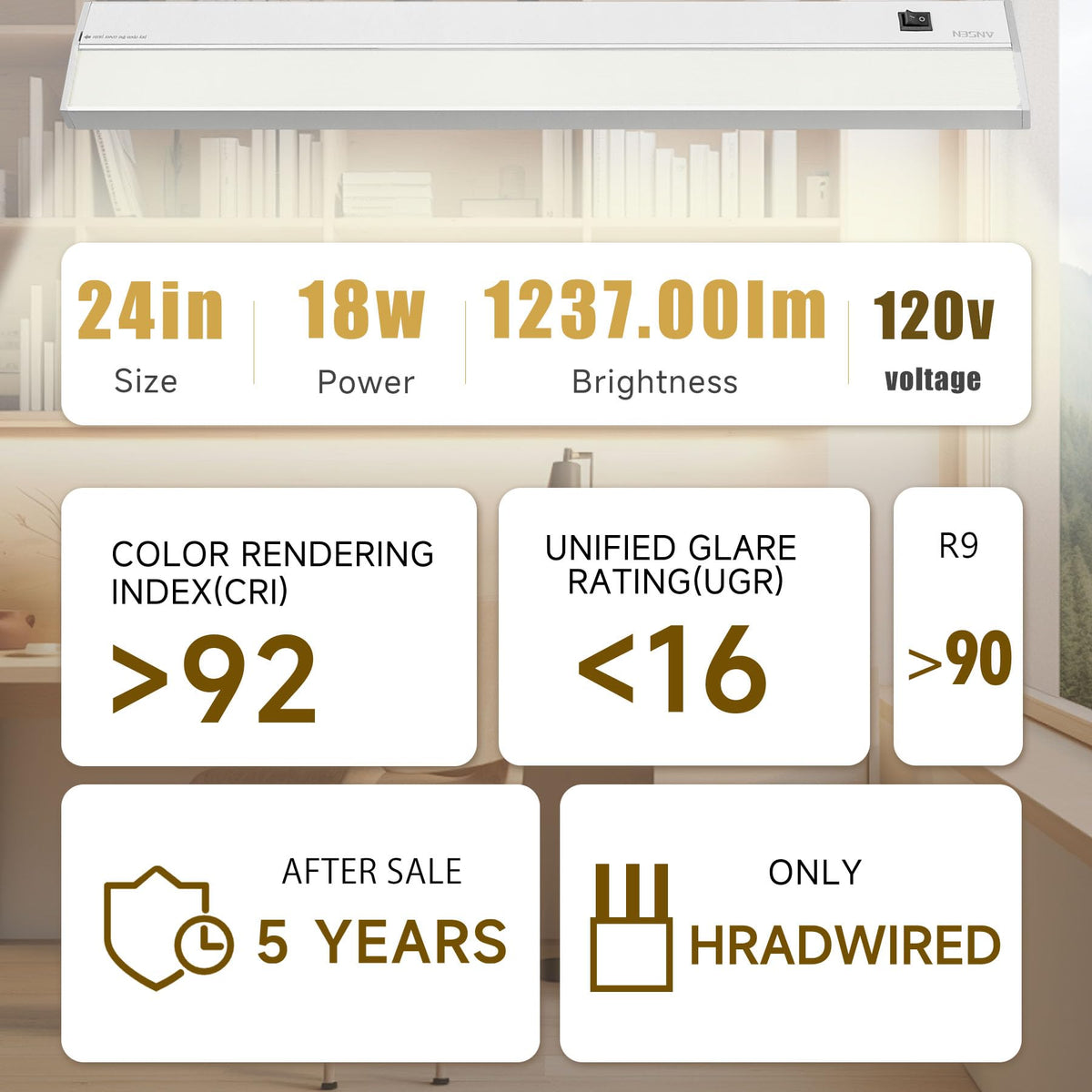 24in 18W LED Under Cabinet Lighting O466