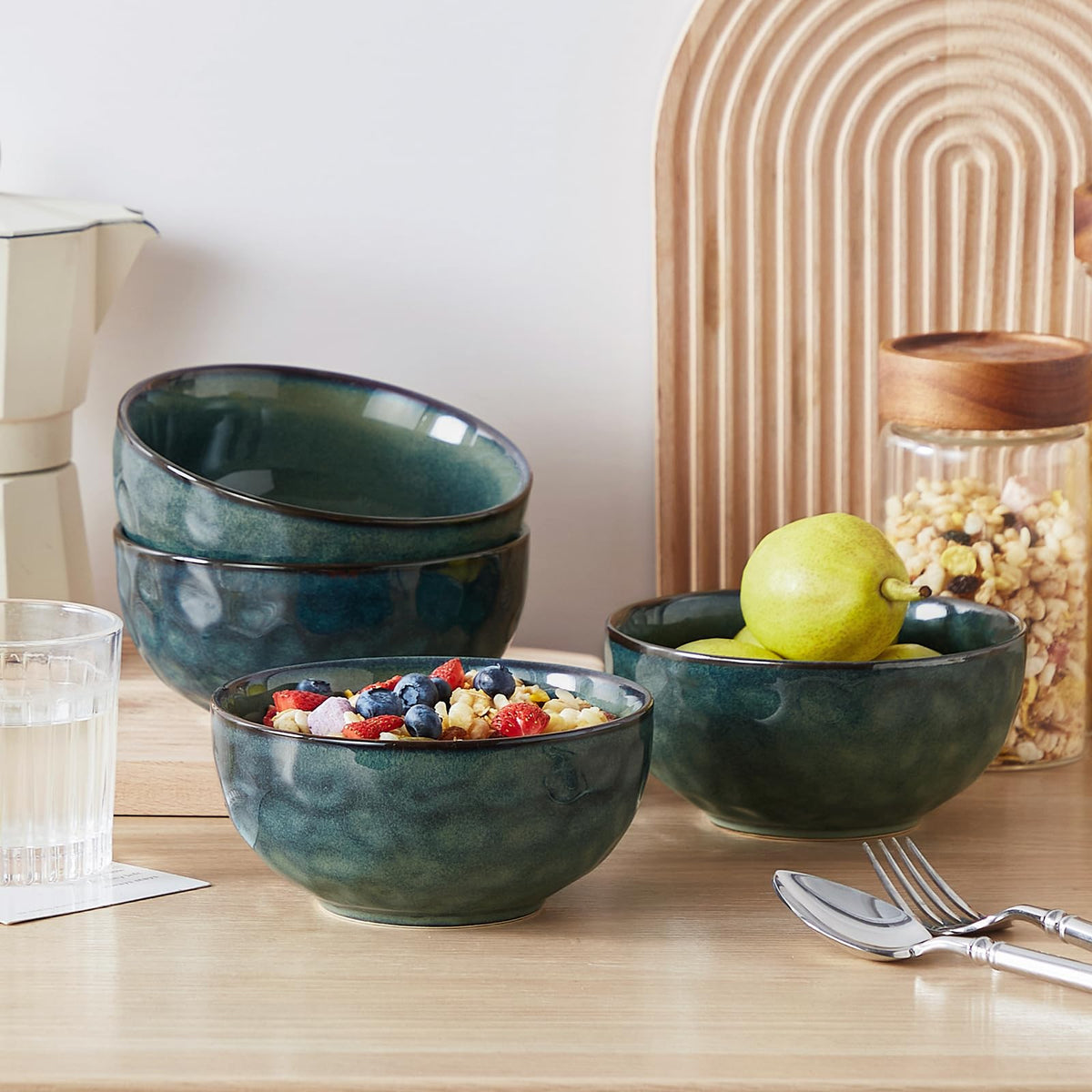 Ceramic Green Bowls Set of 4 V18442