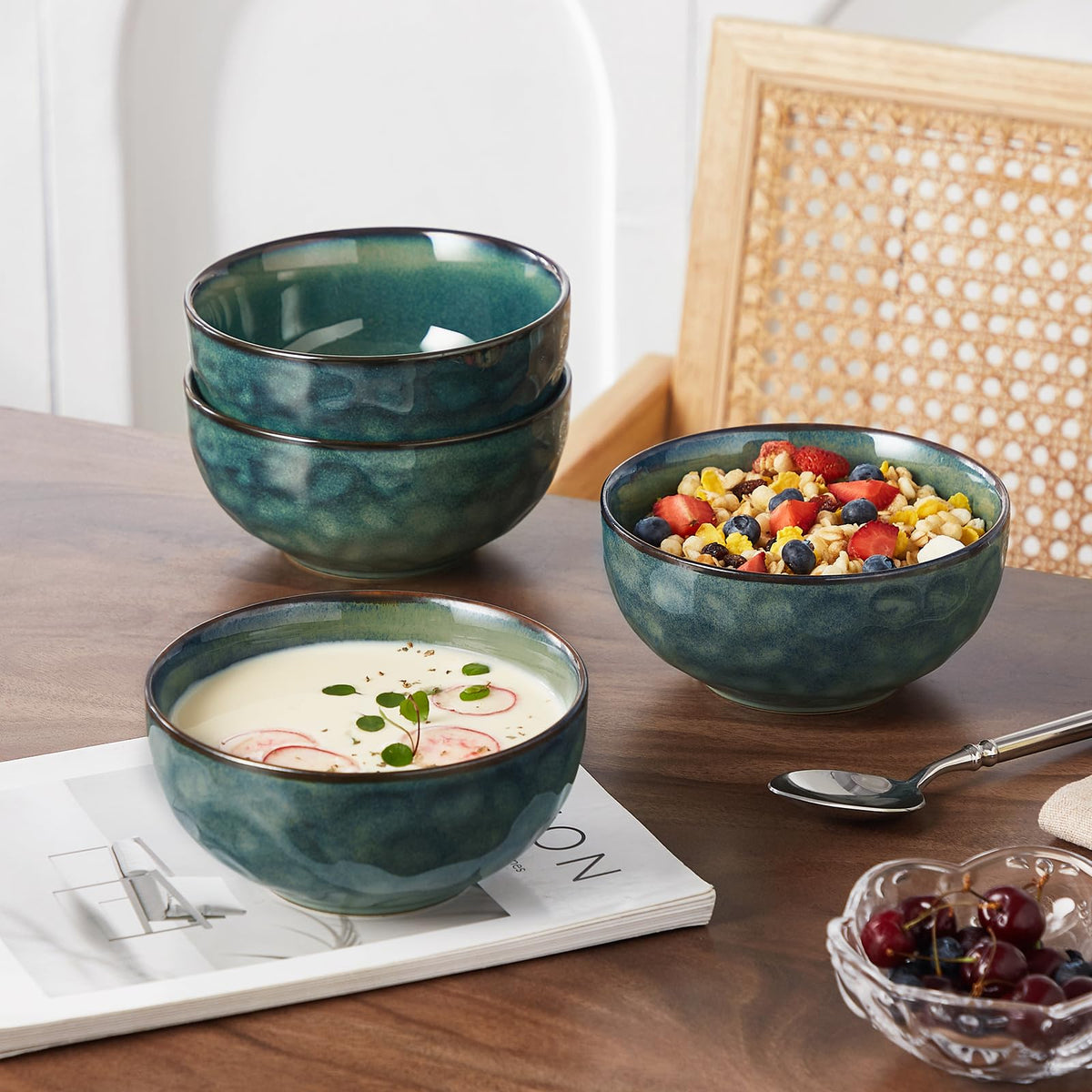 Ceramic Green Bowls Set of 4 V18442