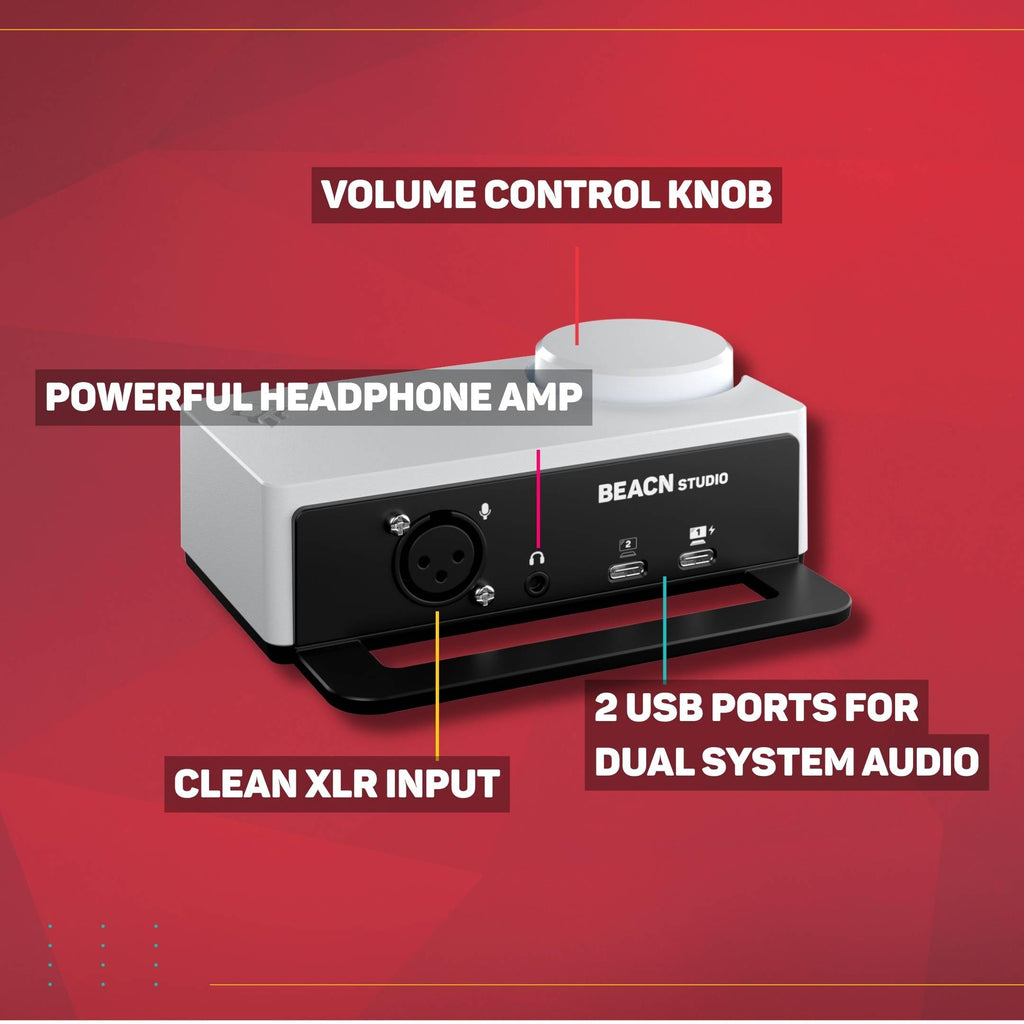 White USB XLR Audio Interface G4347