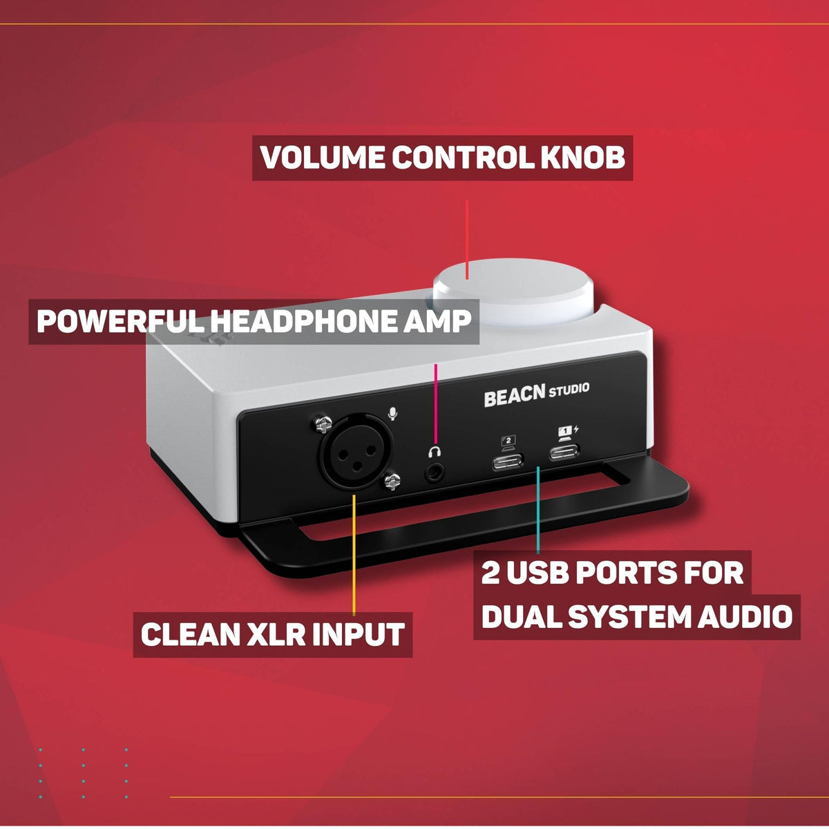 White USB XLR Audio Interface G4347
