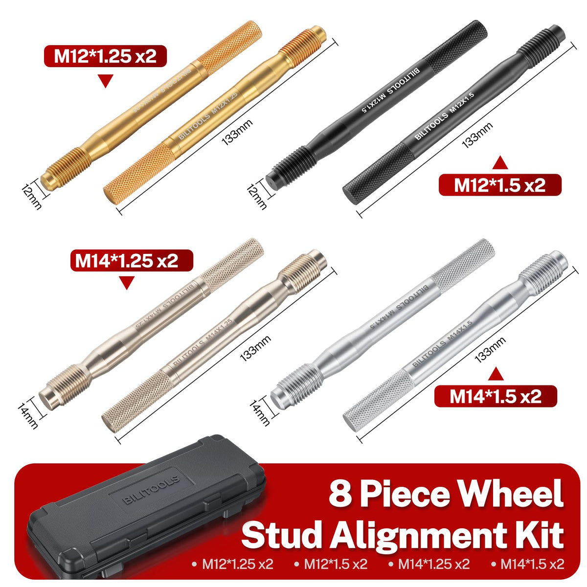 8 Piece Carbon Steel Wheel Hanger Alignment Pin Set D5463