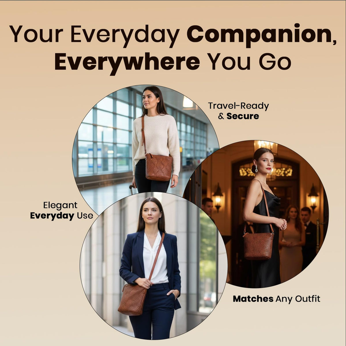 Genuine Leather Crossbody Sling Bag J245414