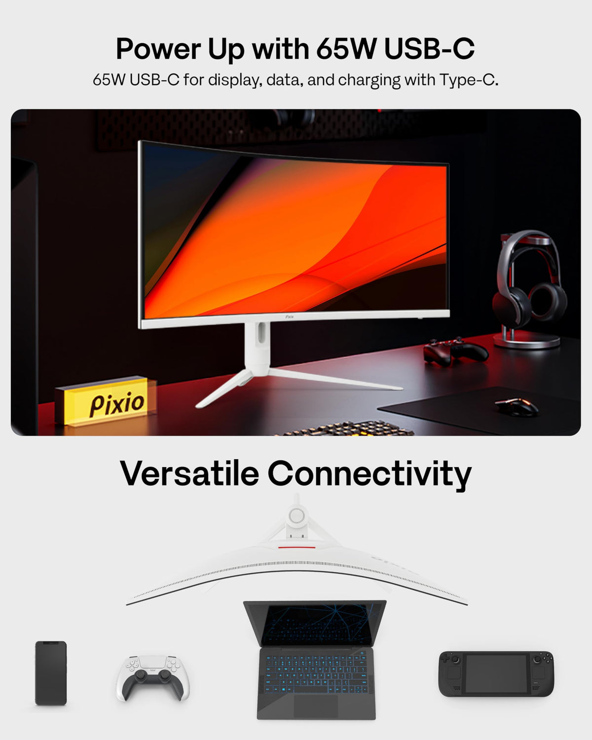 White 34" 180Hz Curved Gaming Monitor G23184