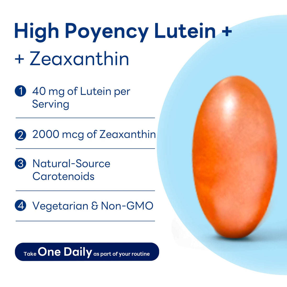 Lutein 40mg with Zeaxanthin 2mg 60 Softgels E1954