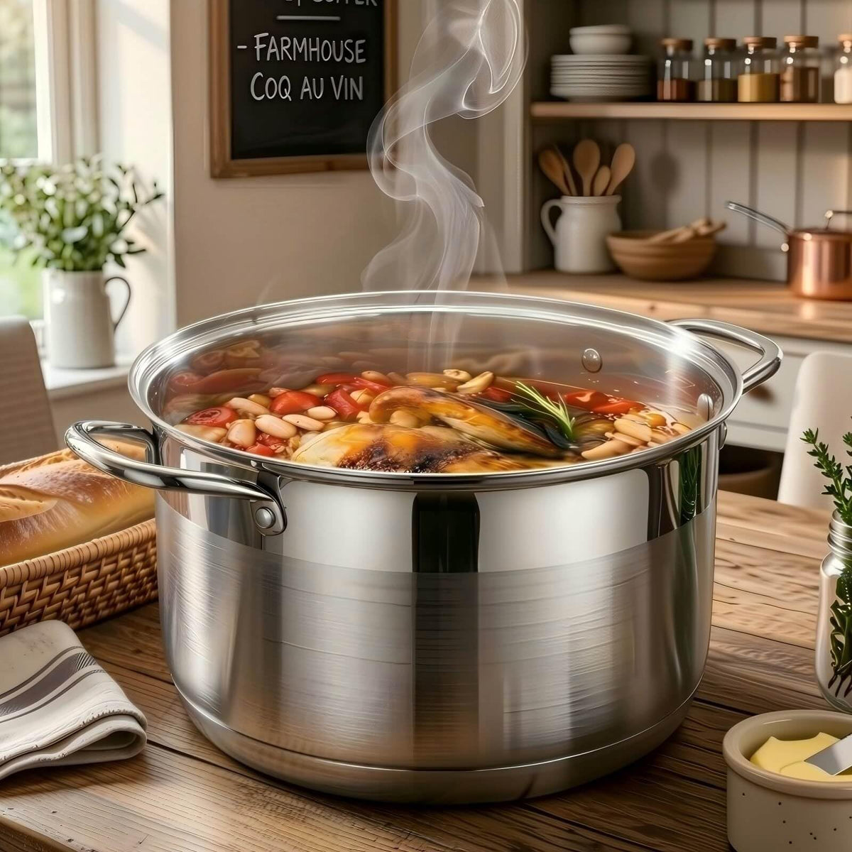 10 Quart Stainless Steel Stock Pot with Lid Q82711