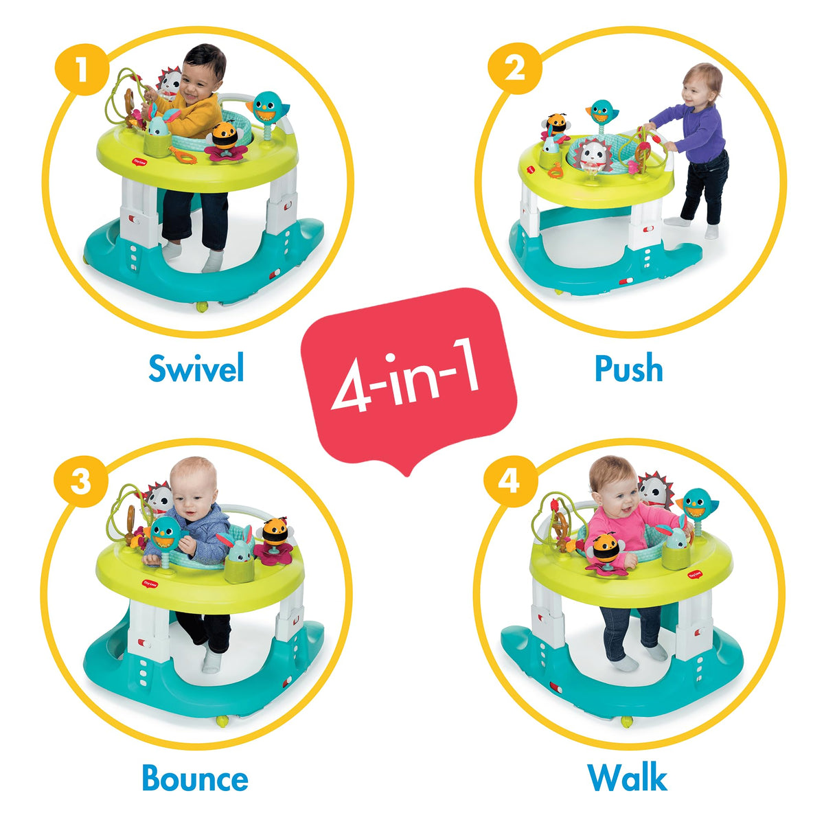4-in-1 Baby Activity Center with Interactive Toys T80924