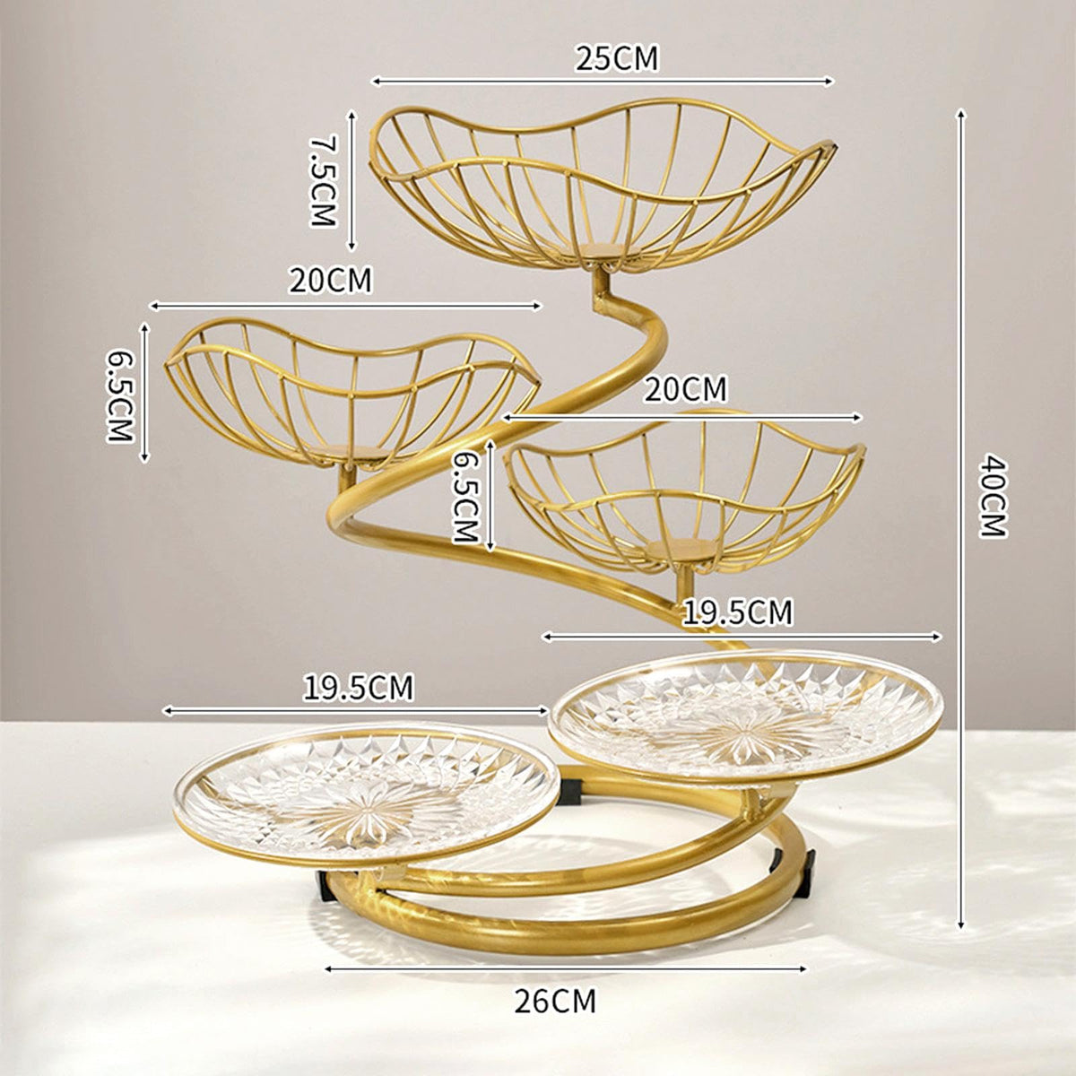 5 Tier Metal Wire Fruit Basket V342431
