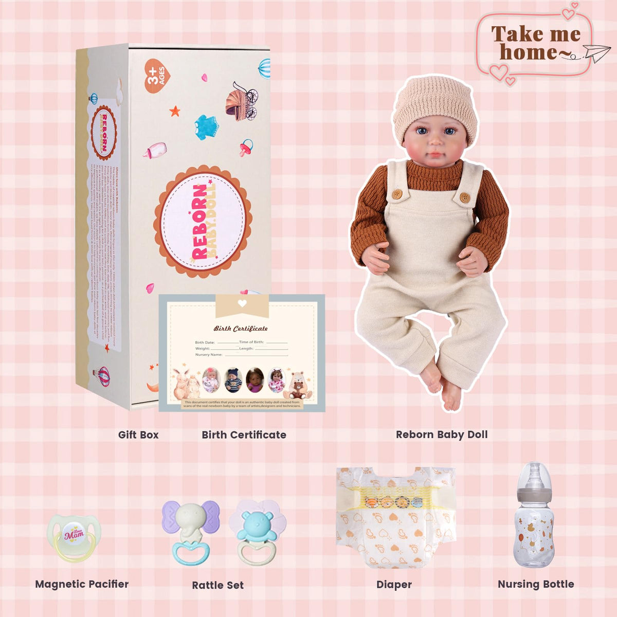 20 Inch Soft Body Reborn Baby Dolls Boy C7838
