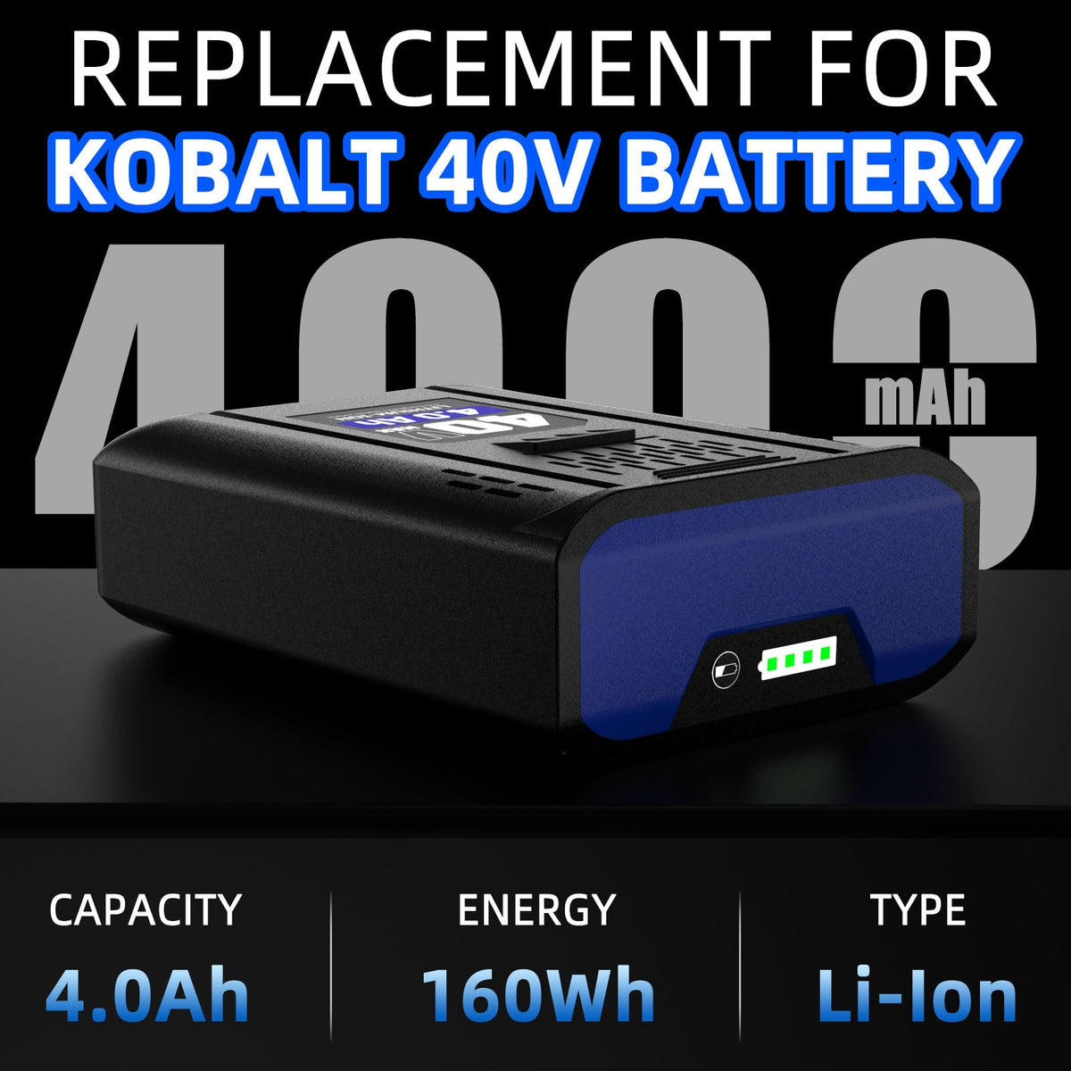 40V 4.0Ah Rechargeable Lithium-Ion Battery T7500