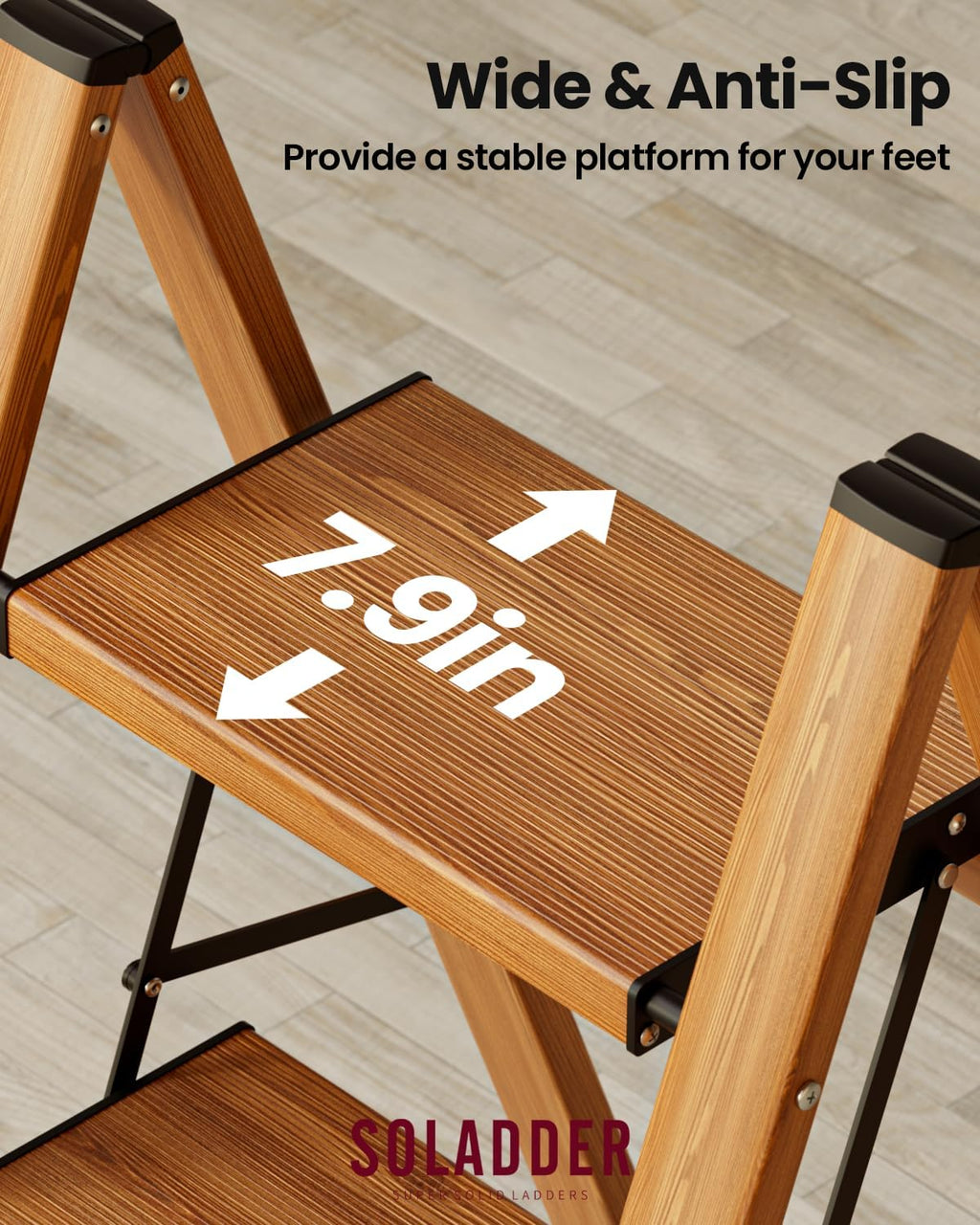 3 Step Lightweight Folding Step Stool T792074