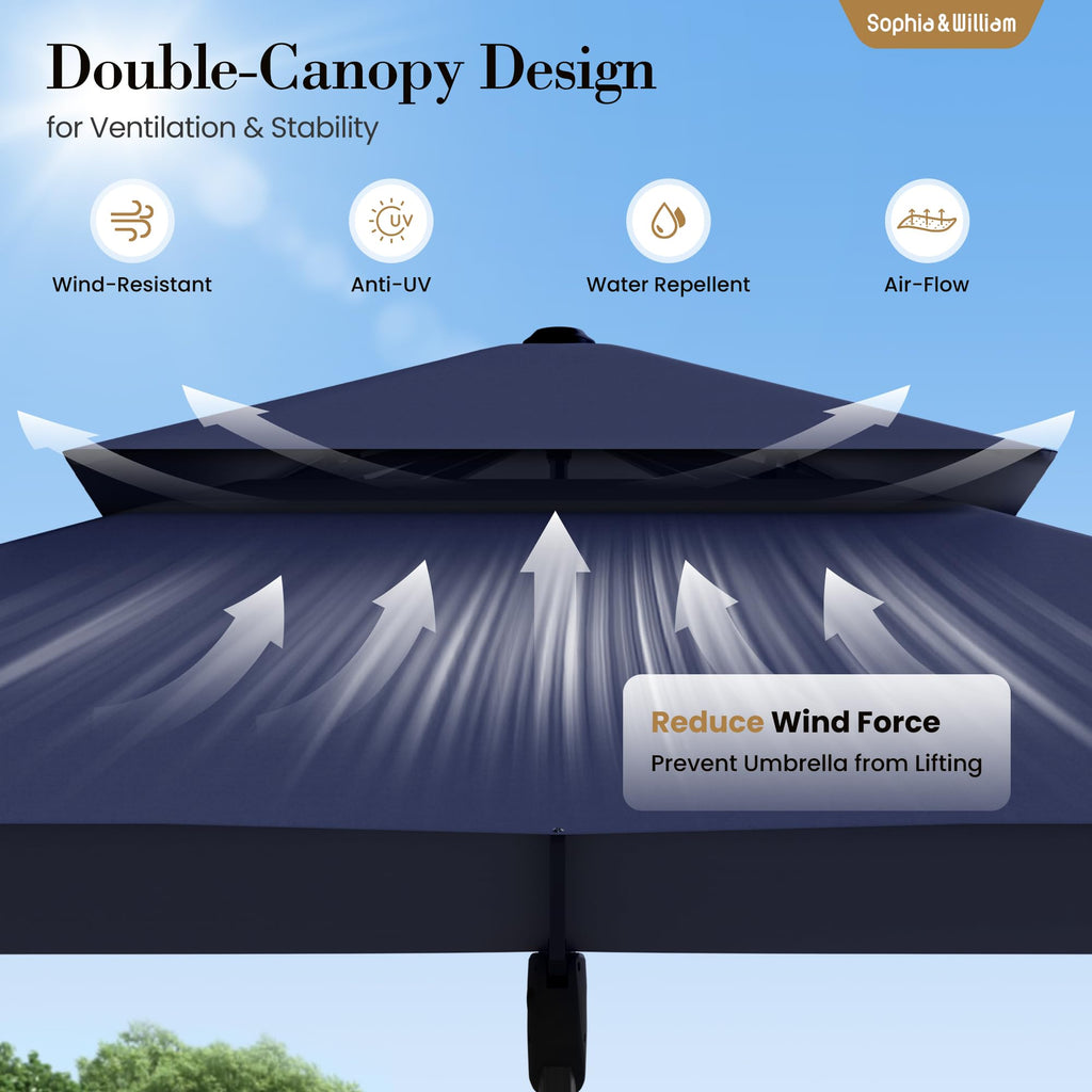 12ft Cantilever Patio Umbrella with Base G3485