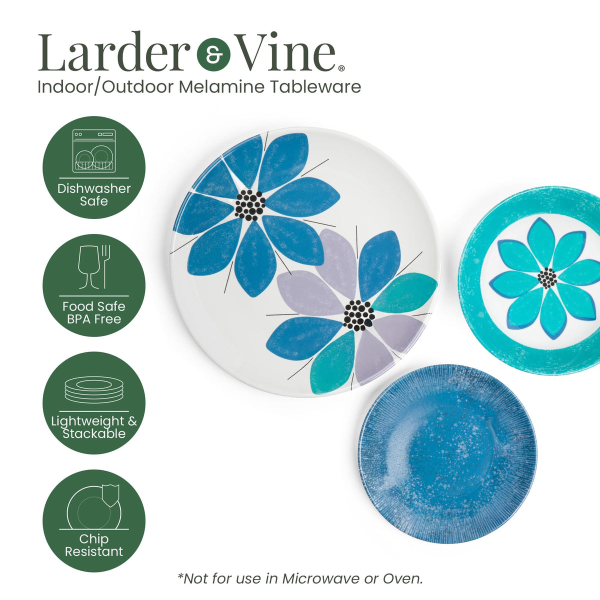 12-Piece Melamine Dinnerware Set U7864