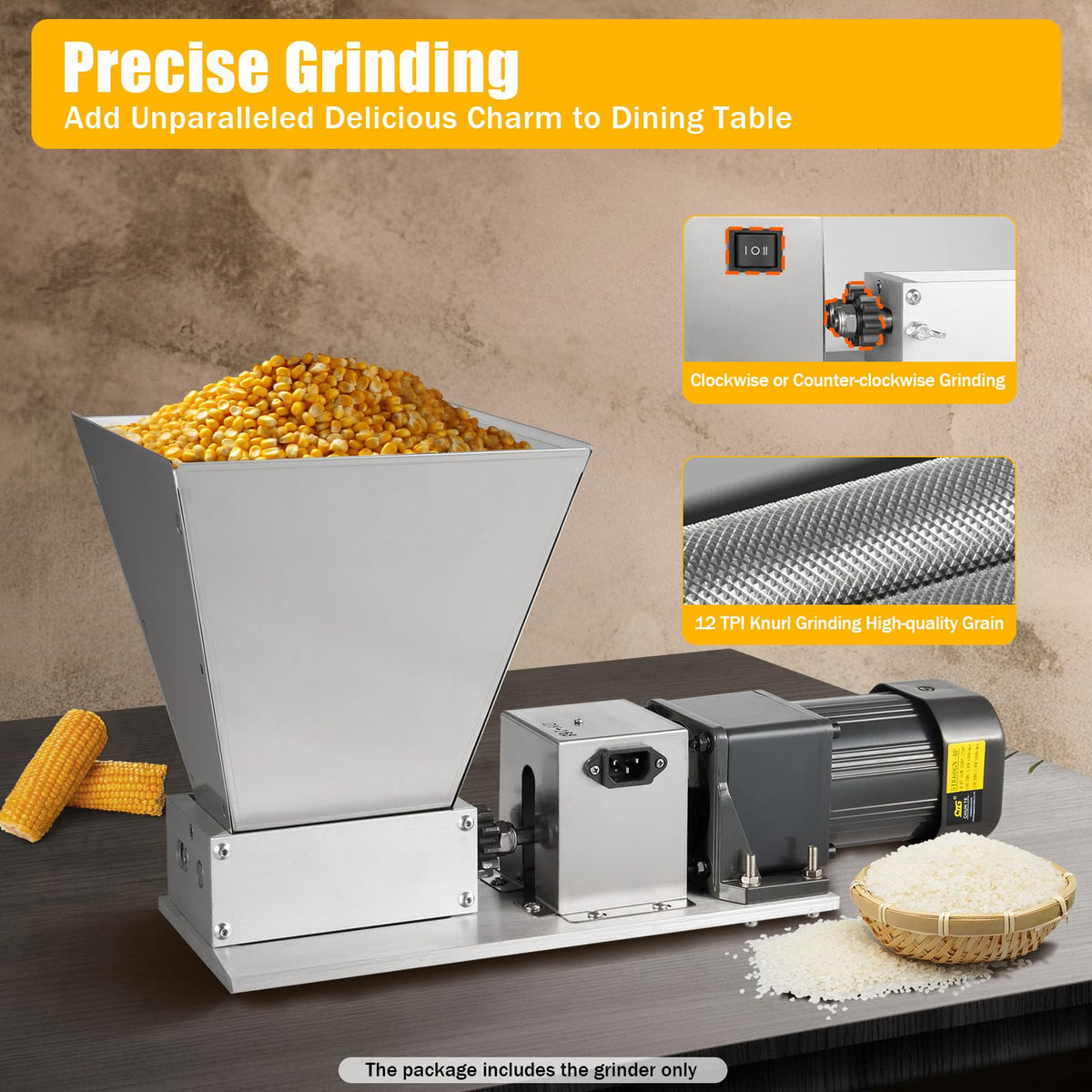 110V 60W Stainless Steel Grain Mill L928