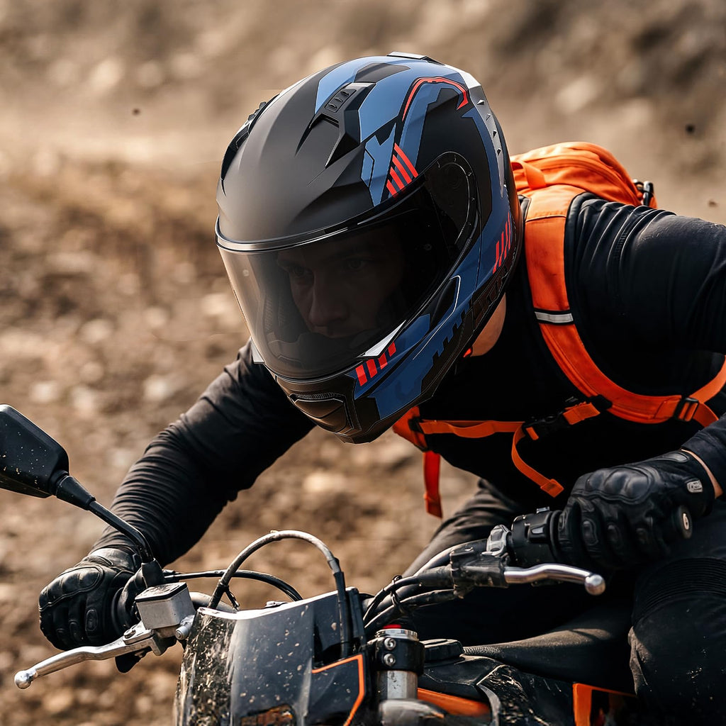 DOT Approved Adult Motocross Helmet with Clear Visor V315591