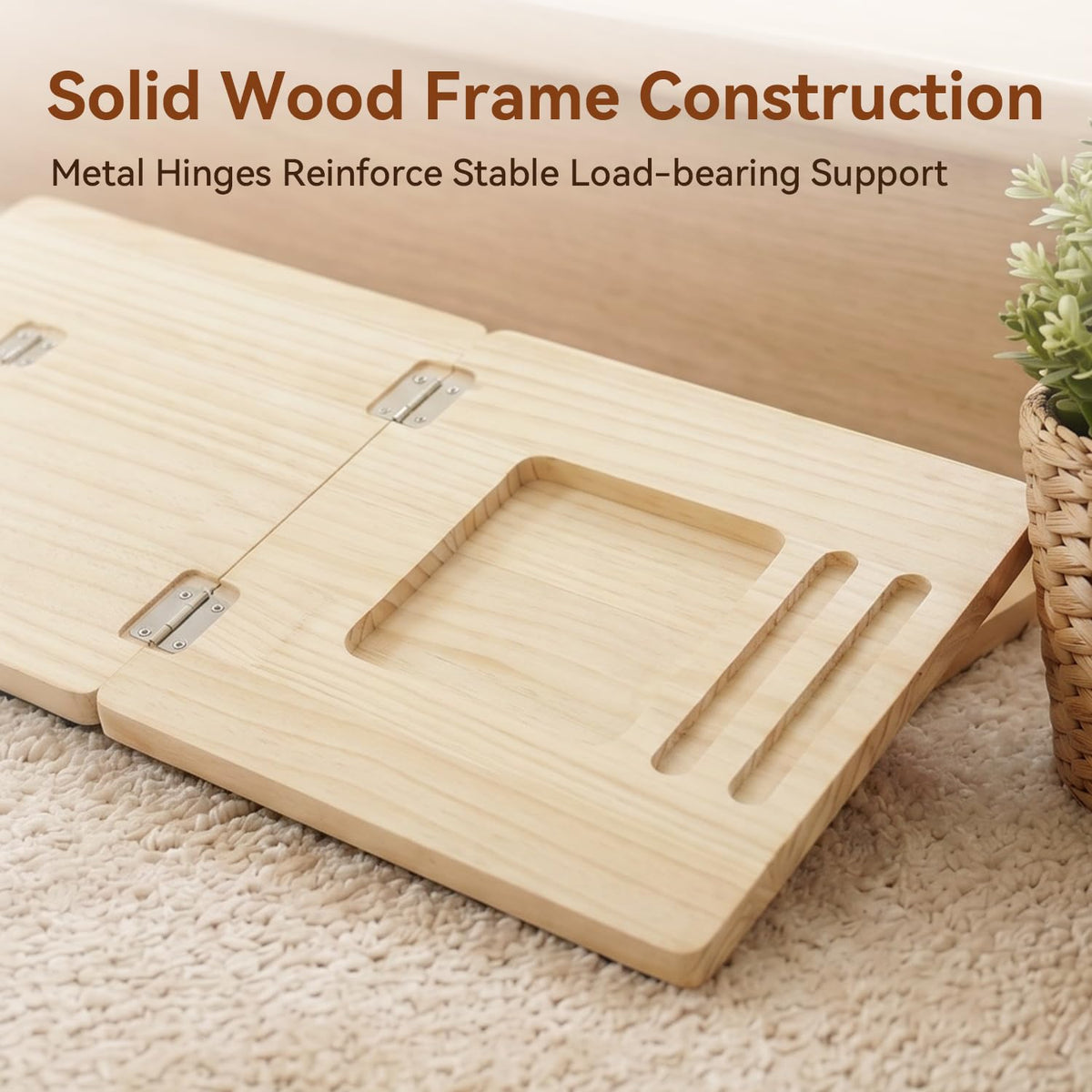 Adjustable Non-Slip Wooden Dog Ramp R748360
