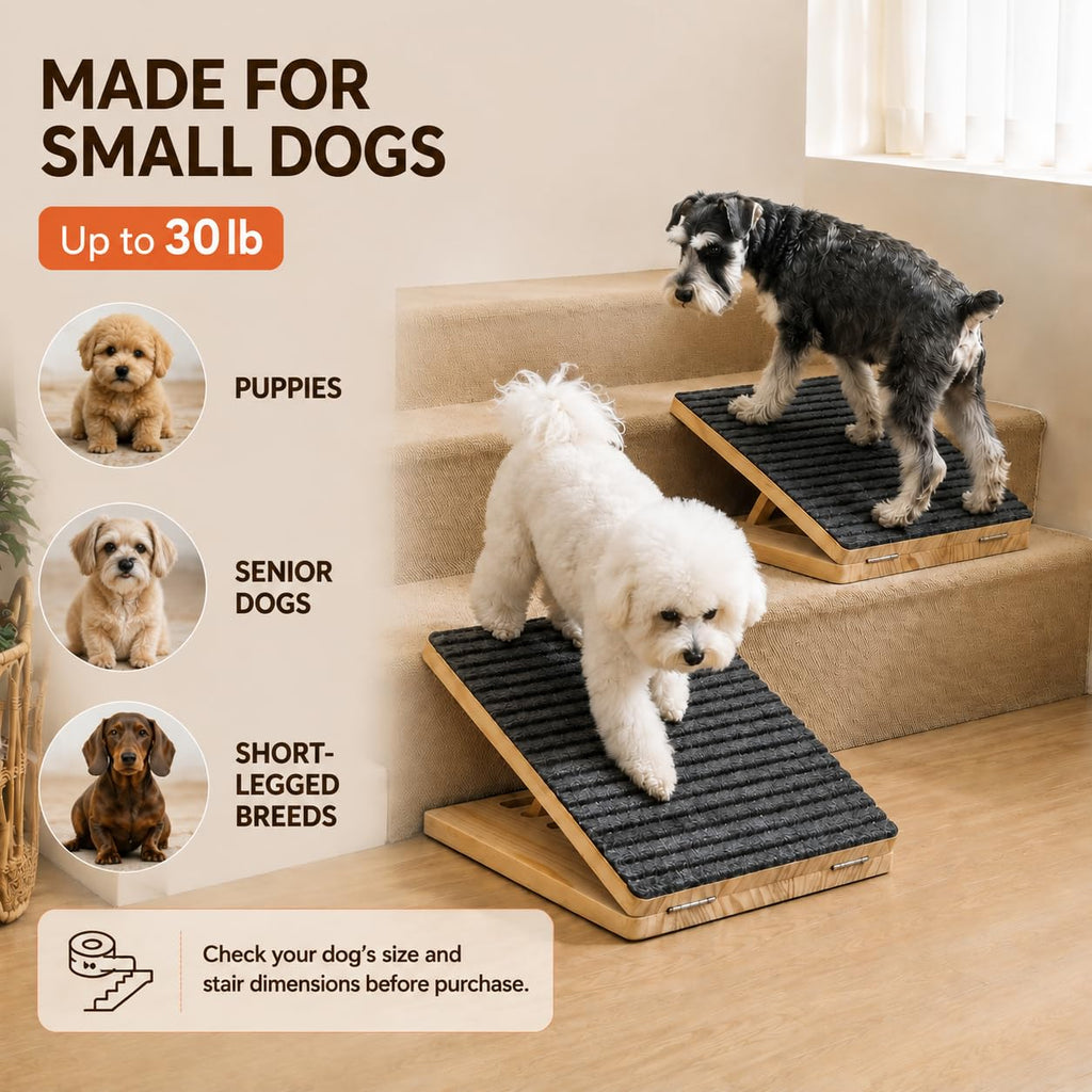 Adjustable Non-Slip Wooden Dog Ramp R748360