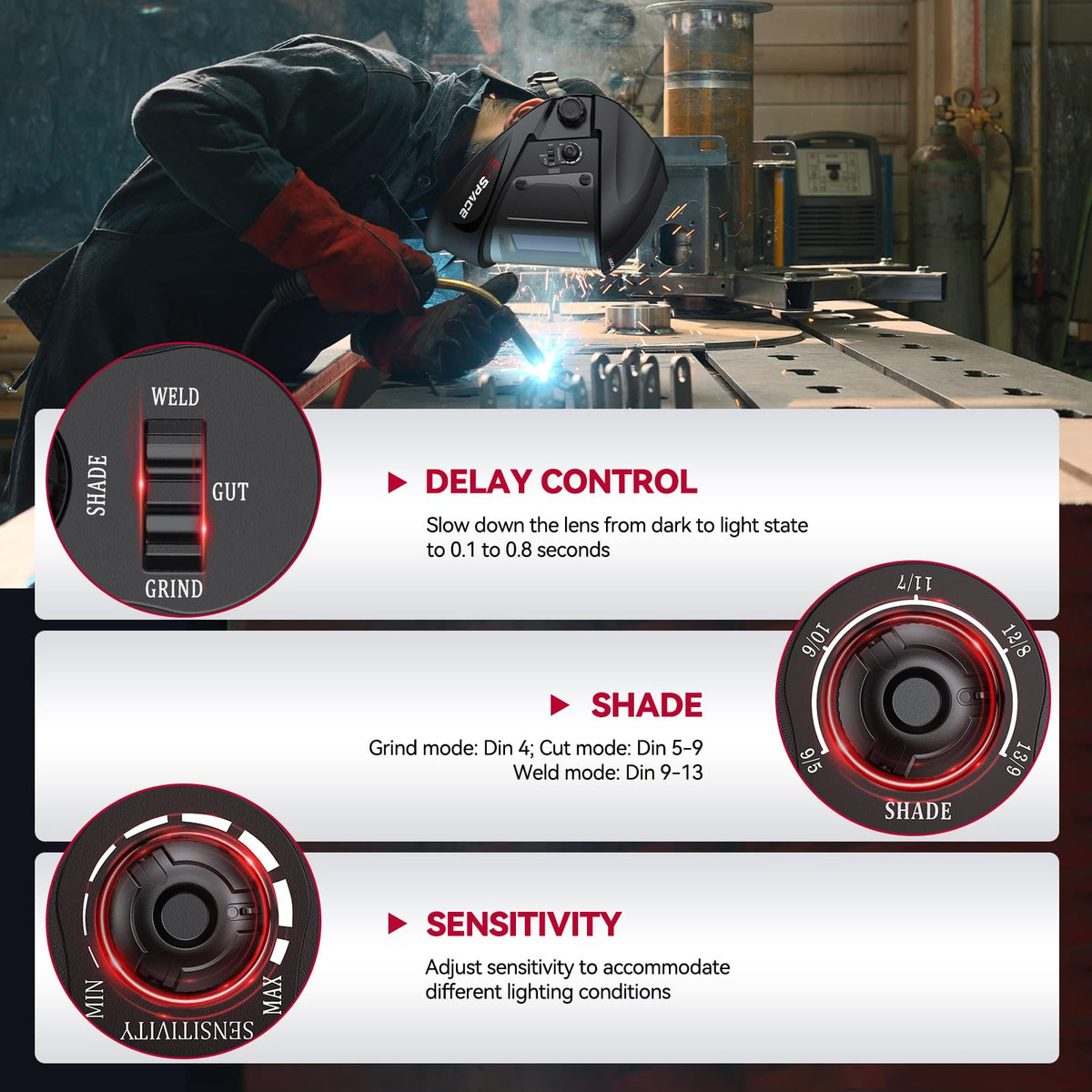Auto Darkening Welding Helmet Z473