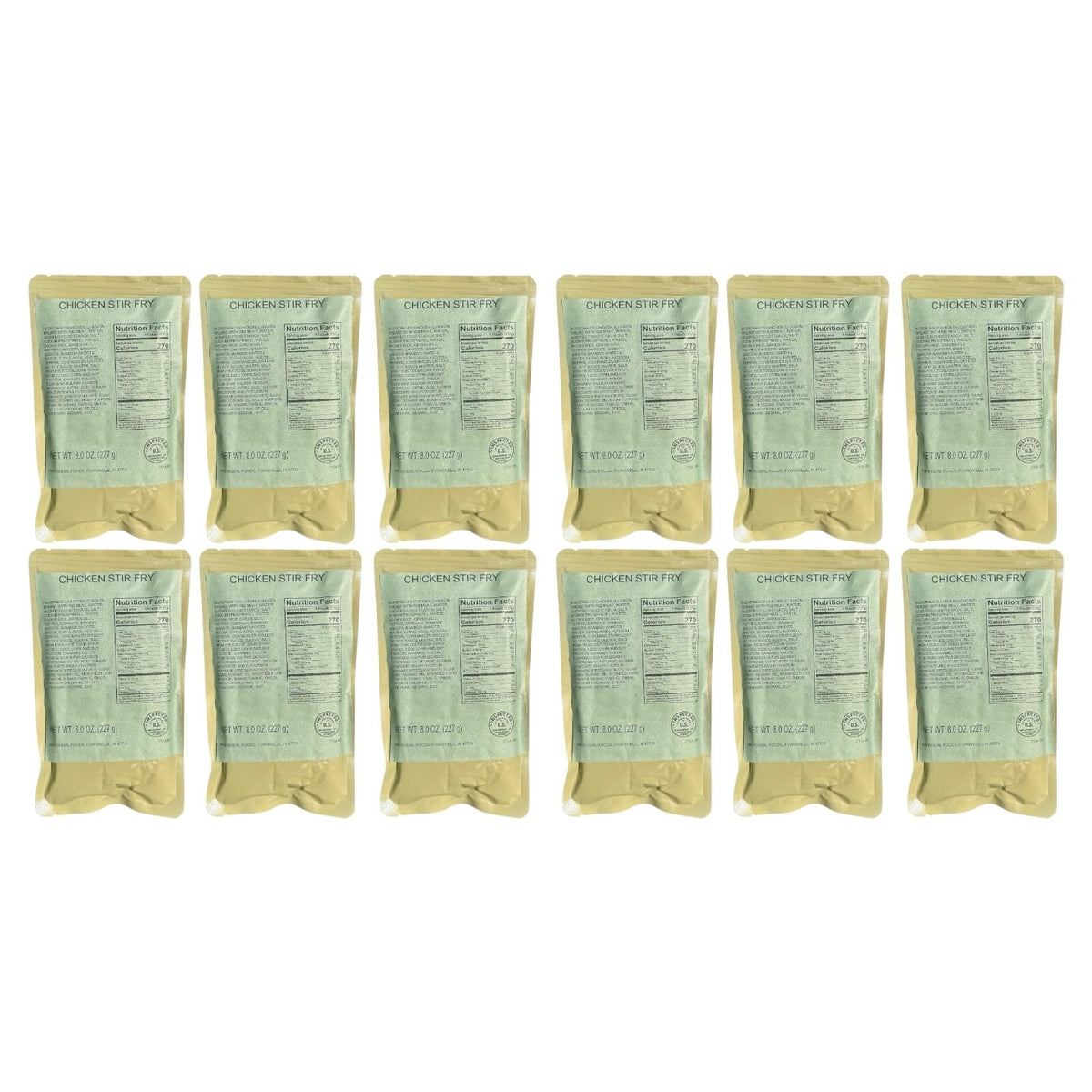 12 Pack Chicken Stir Fry Meal-Ready-to-Eat Entree X114