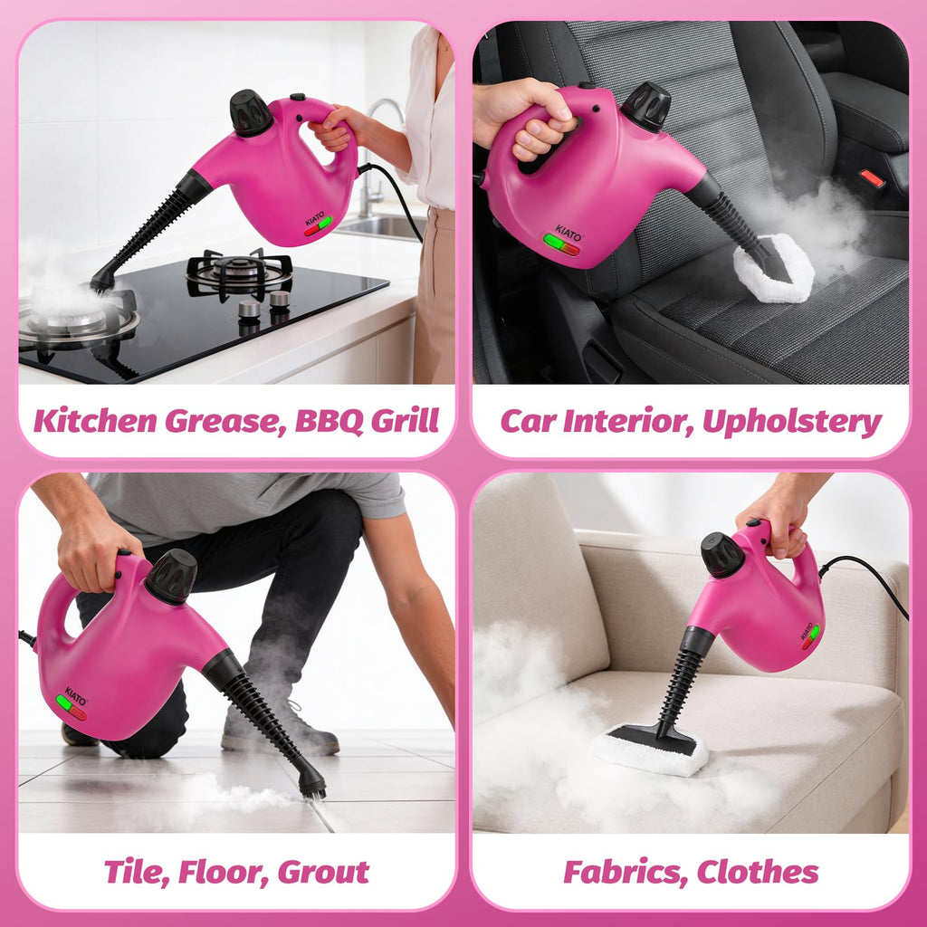 Pink Handheld Steam Cleaner U5371