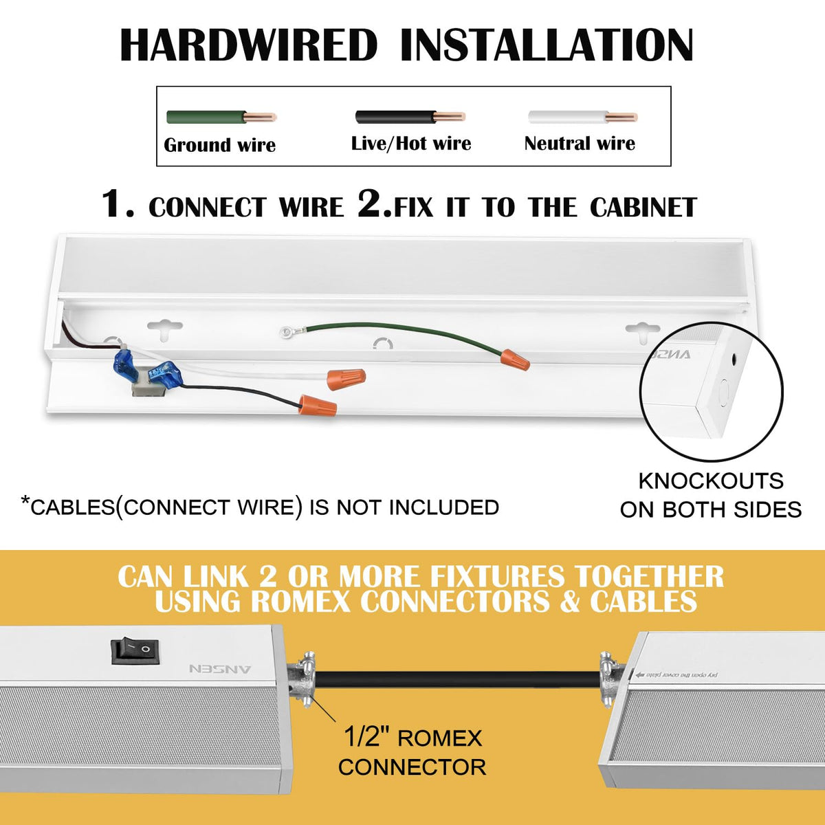 24in 18W LED Under Cabinet Lighting O466