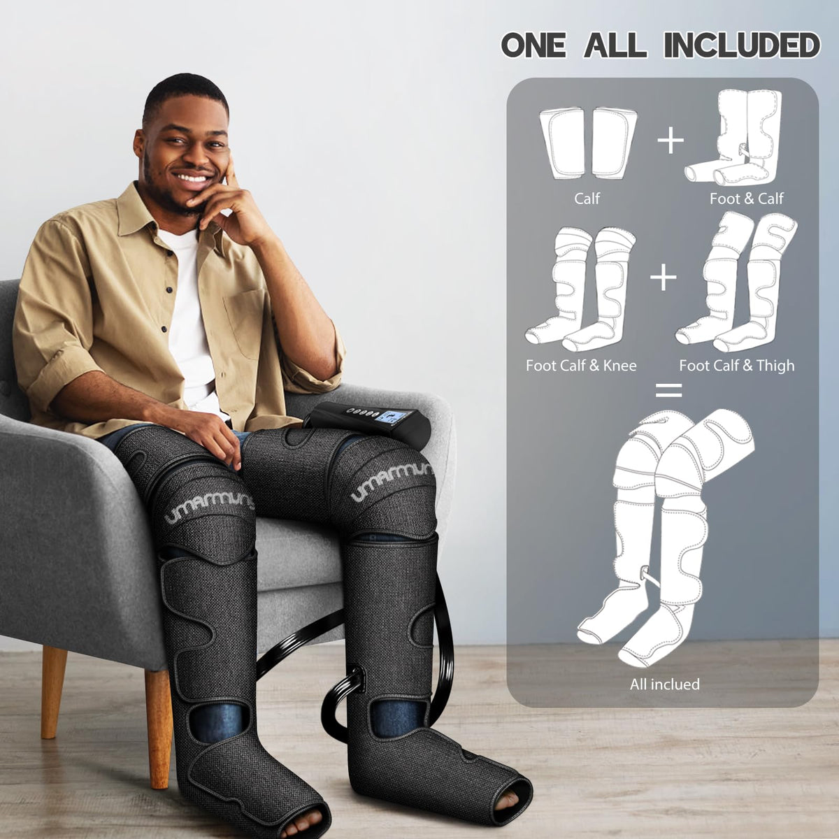 Air Compression Leg Massager with Heat W286
