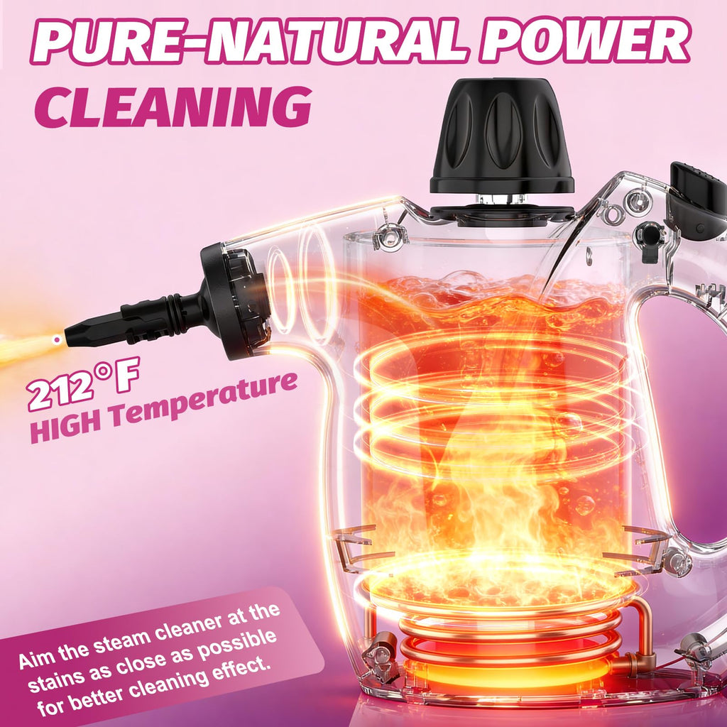 Pink Handheld Steam Cleaner U5371