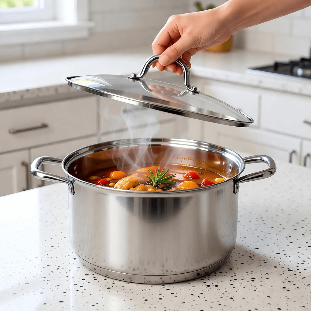 10 Quart Stainless Steel Stock Pot with Lid Q82711
