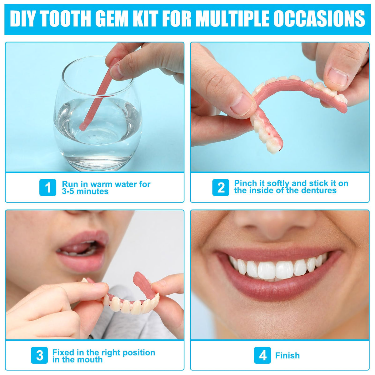 16 Pcs Dentures DIY Repair Kit H478245