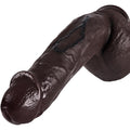 9-Inch Realistic Big Black Silicone Curved Dildo with Suction Cup D405080