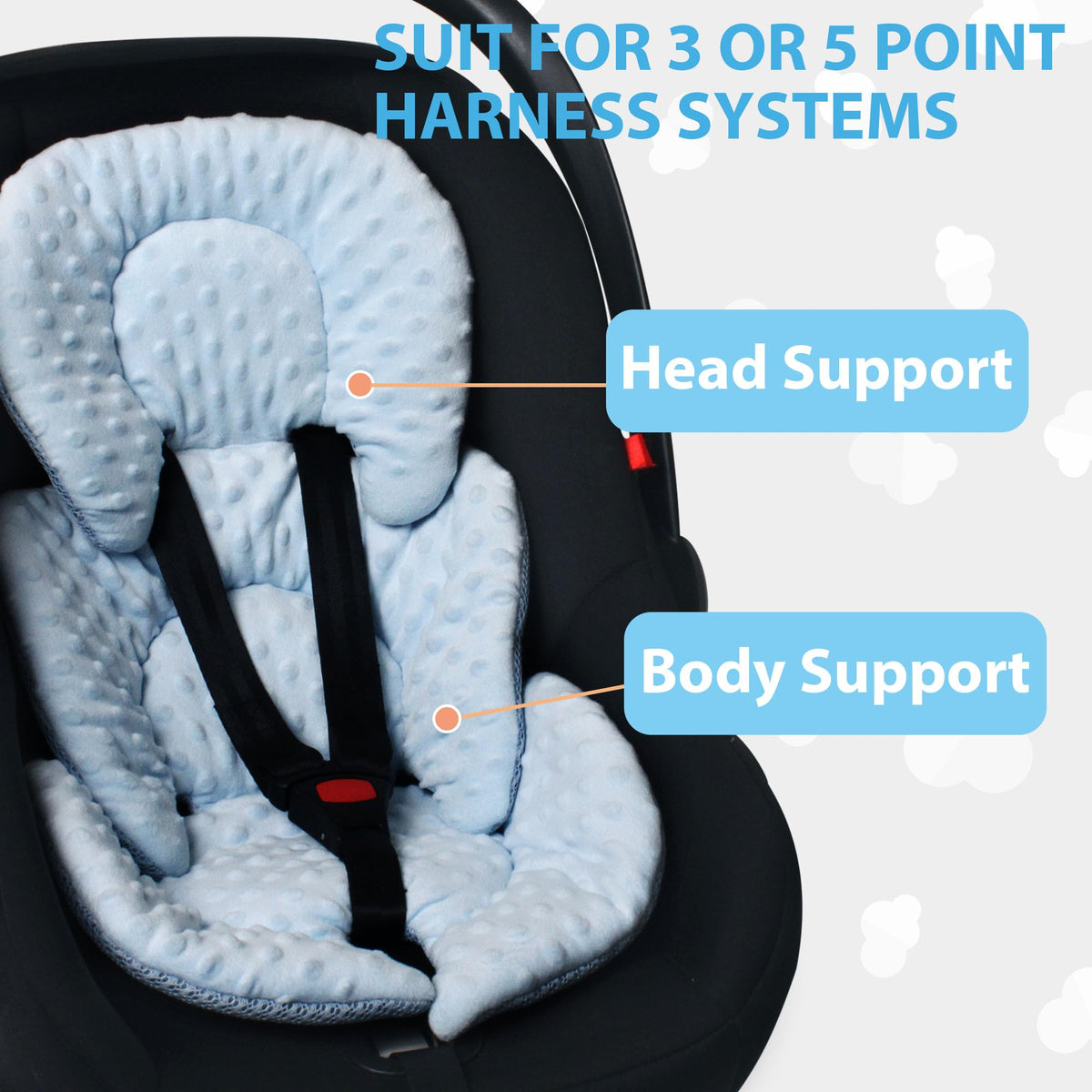 Infant Carseat Insert 2-in-1 Reversible Support Pad G969