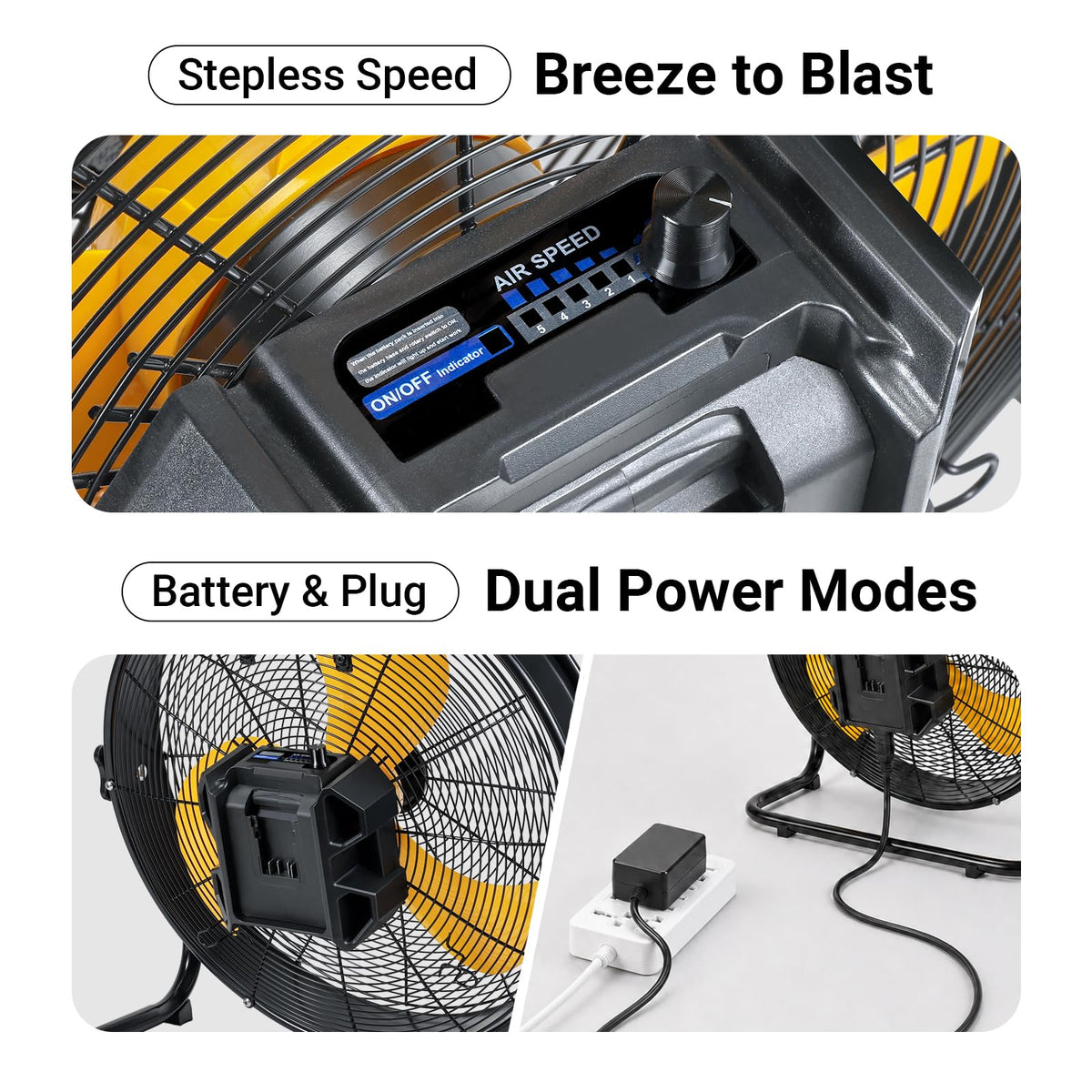 18" Brushless Cordless Floor Fan C6083